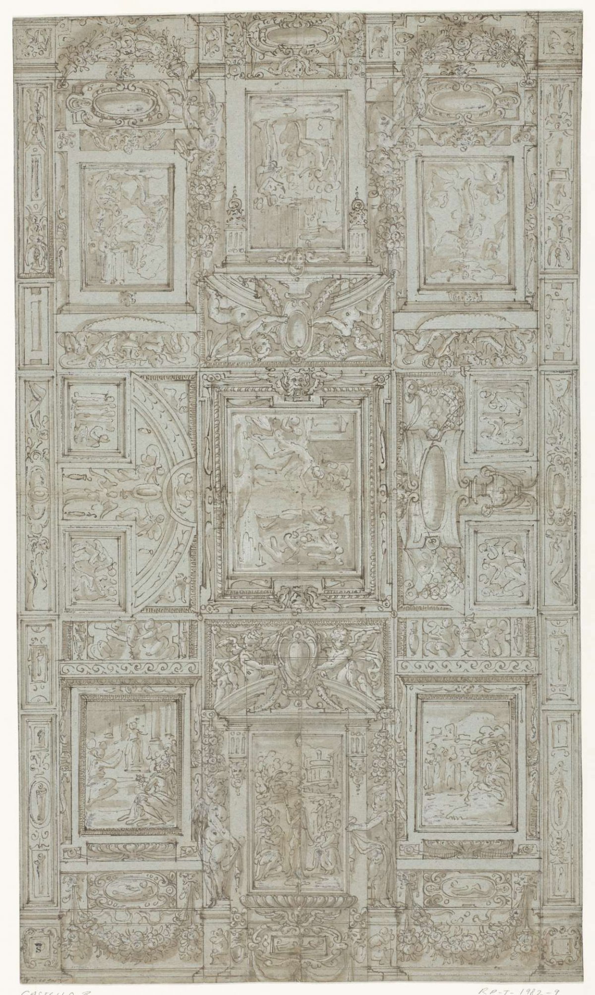 Design for ceiling, Bernardo Castello, 1511 - 1629