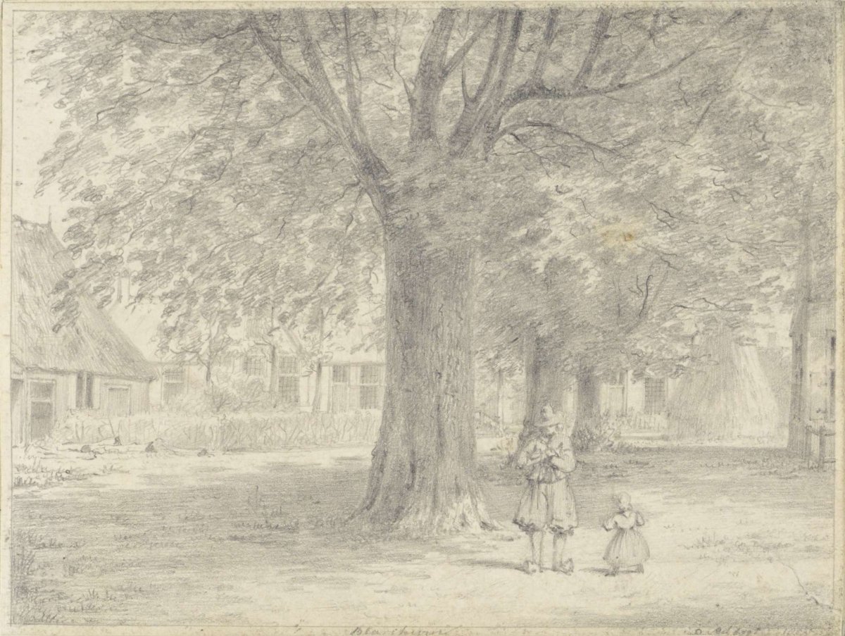 The square of Blaricum, Hendrik Abraham Klinkhamer, 1839