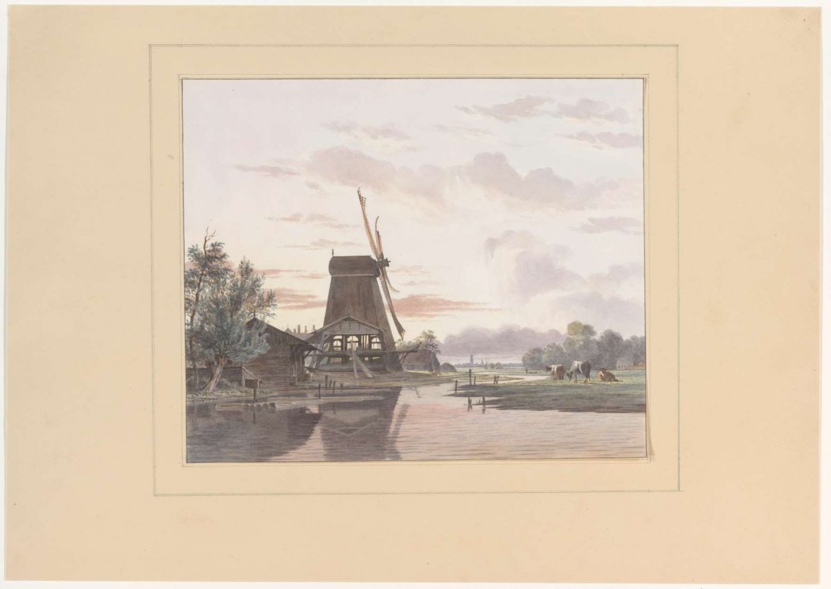 Houtzaagmolen, Hendrik Abraham Klinkhamer, 1845