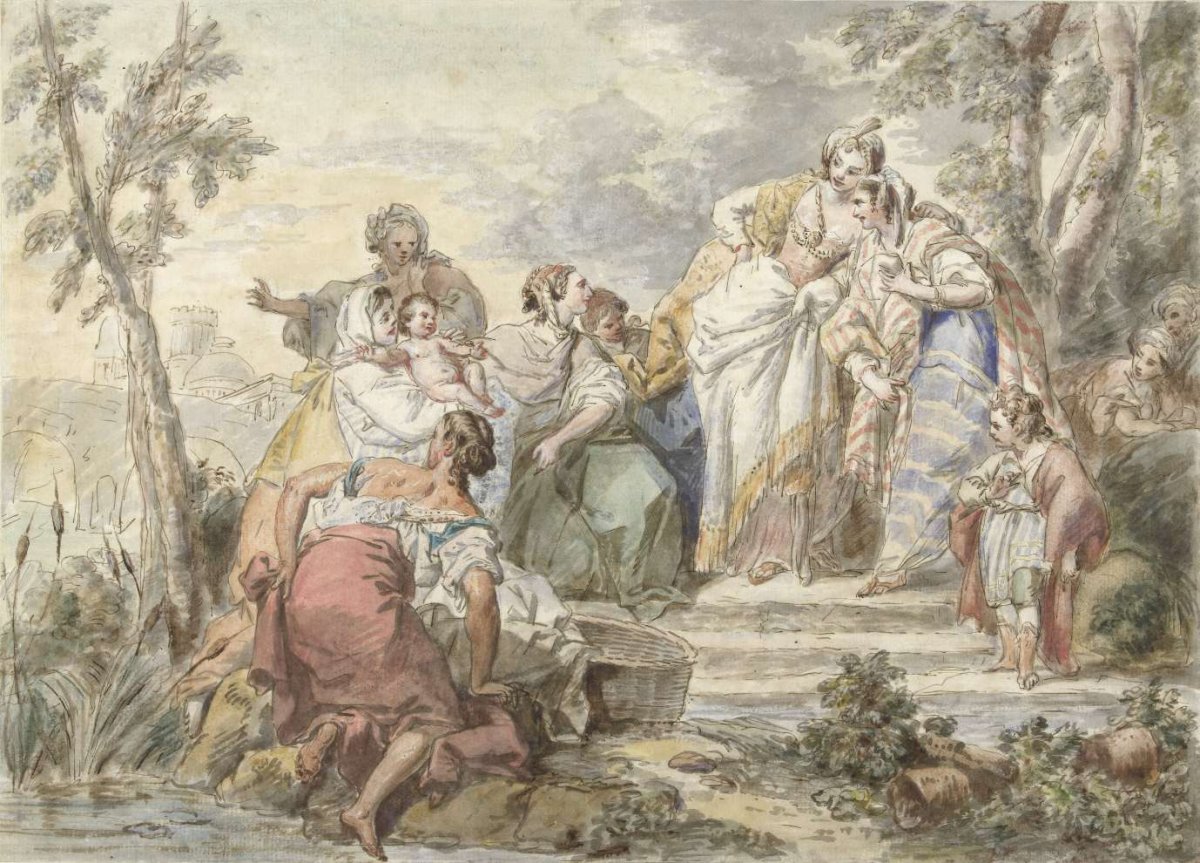 The invention of Moses, Jean Baptist Leprince, 1744 - 1781