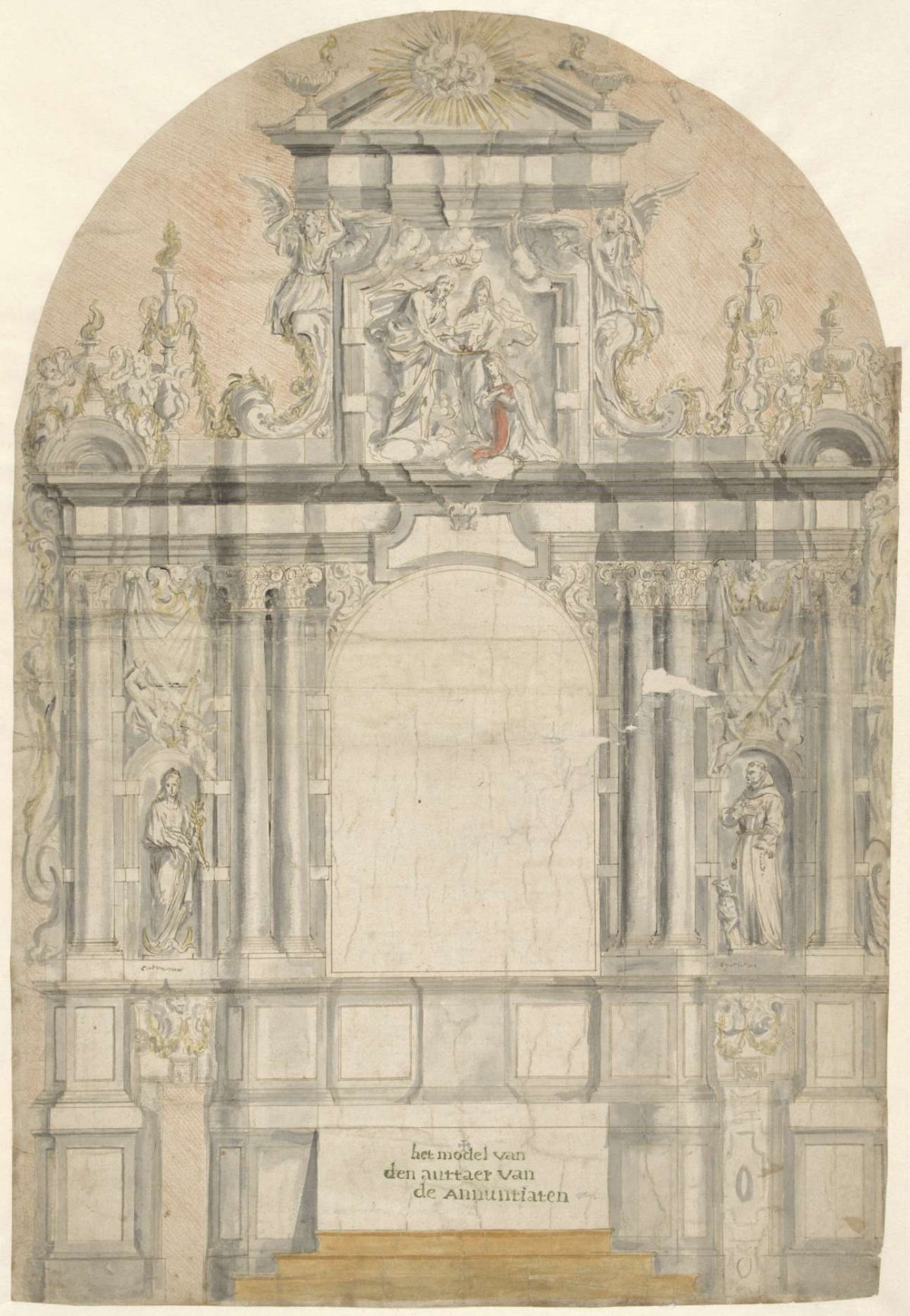 Model of an altar, anonymous, 1600 - 1699