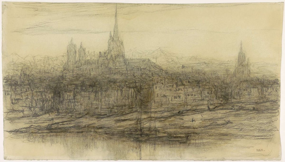 View of Rouen, Matthijs Maris, c. 1870 - c. 1872
