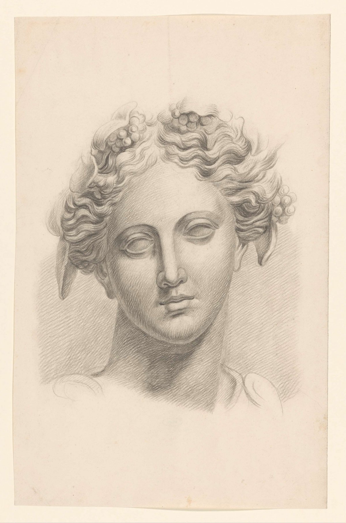 Academy study of a plaster of an ancient statue: bacchant, Johannes Tavenraat, 1819 - 1881