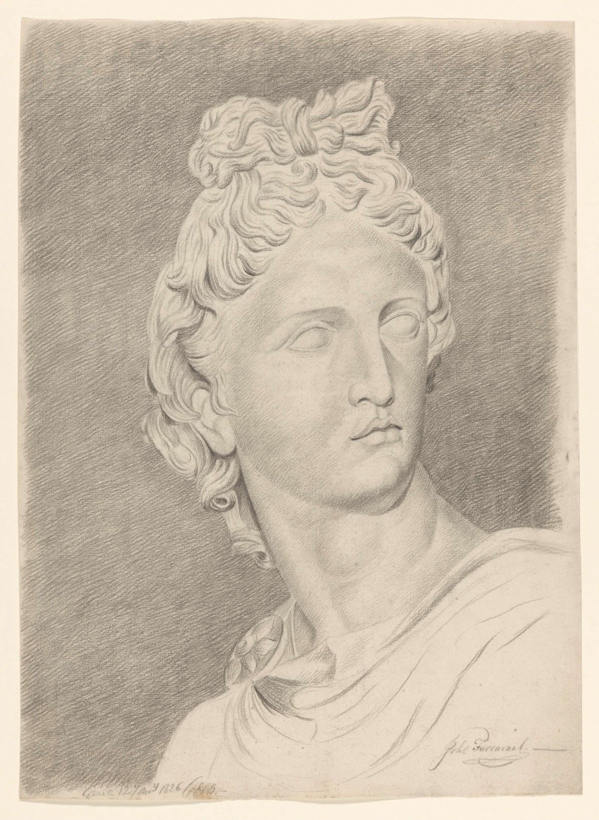 Plaster of an antique statue, Johannes Tavenraat, 1826