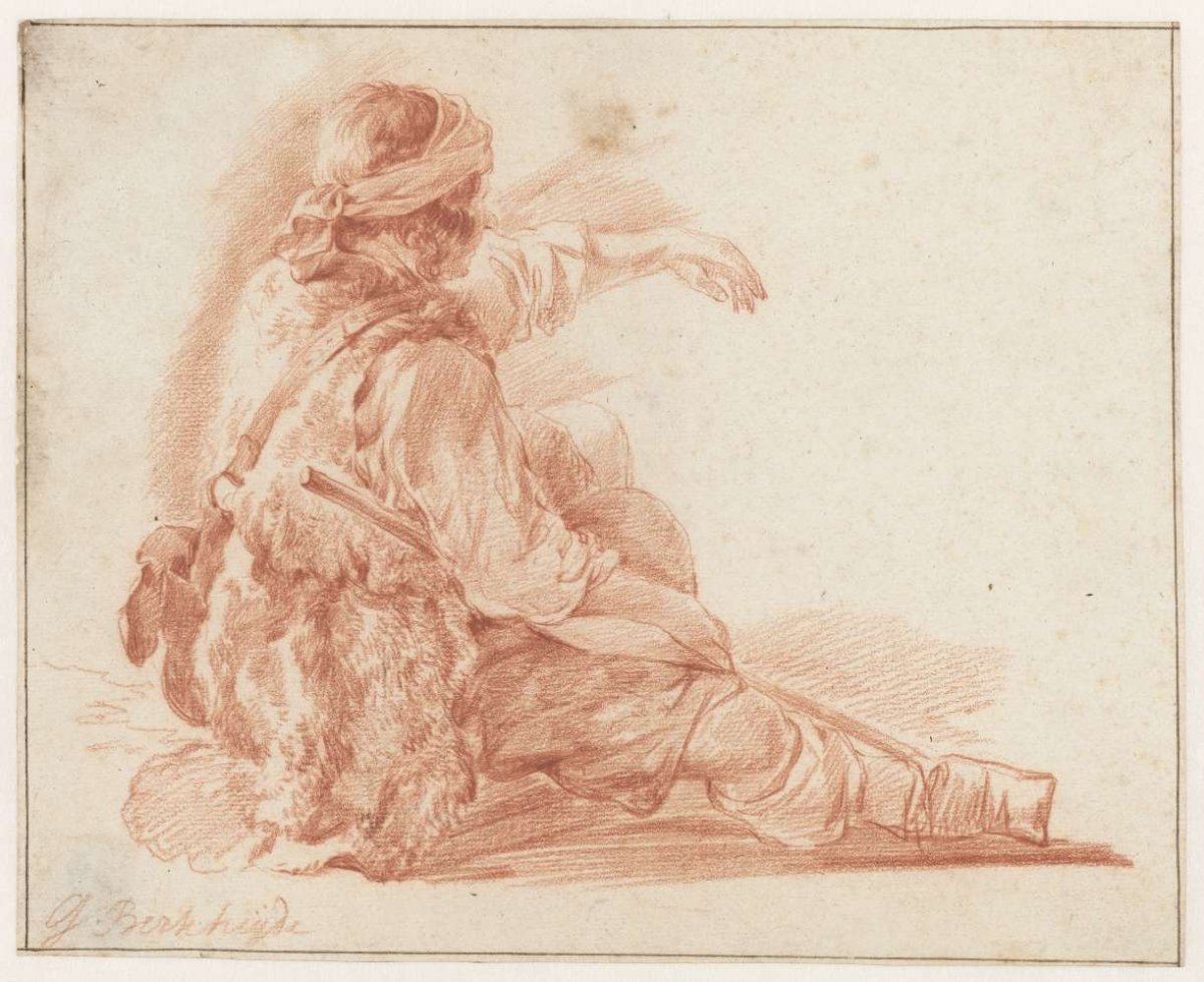 Seated Shepherd, Gerrit Berckheyde, 1648 - 1698