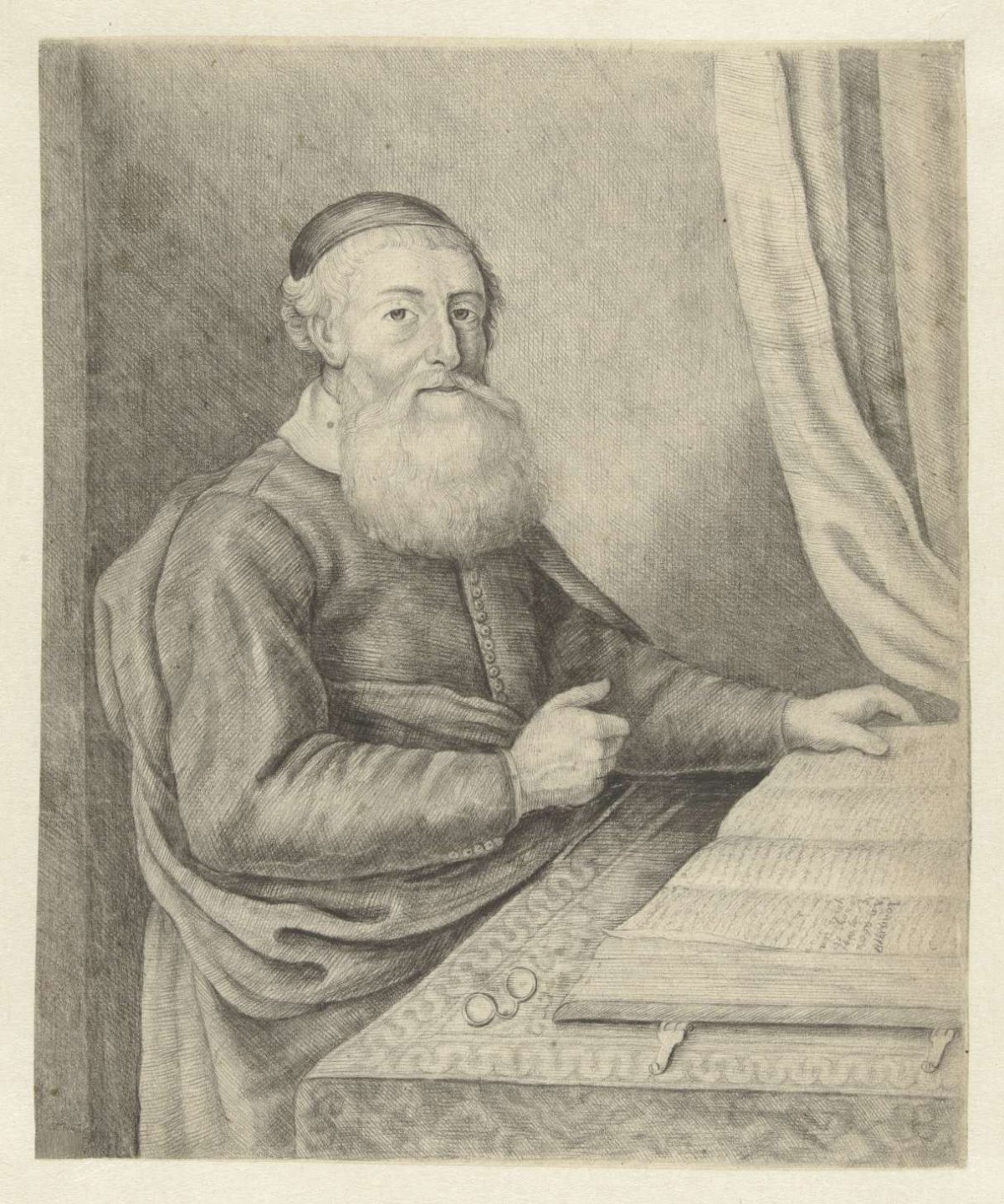 Portrait of a pastor, anonymous, 1600 - 1699