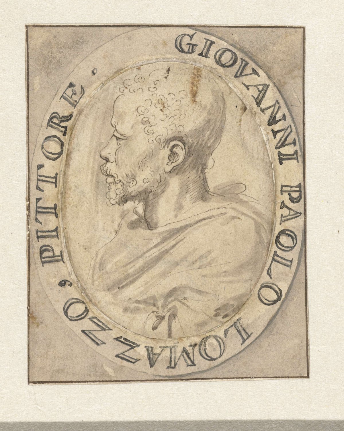 Portret van Giovanni Paolo Lomazzo, anonymous, 1558 - 1599
