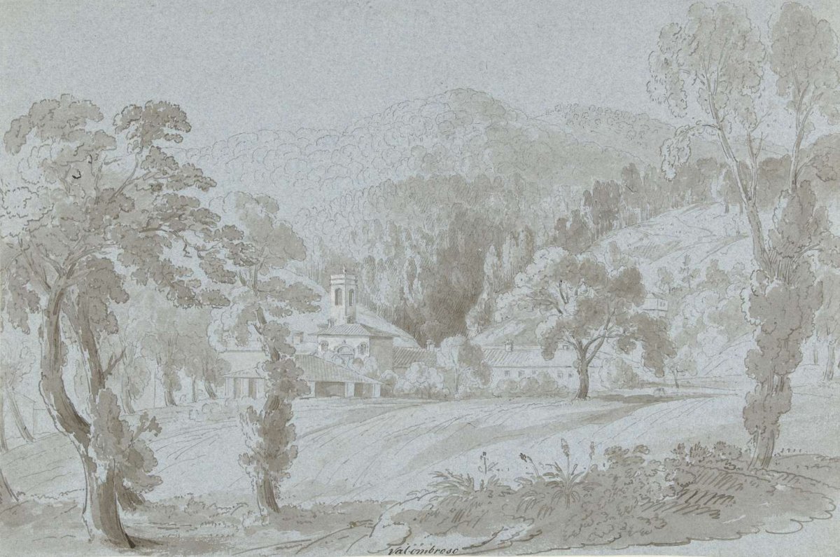 View near Vallombrosa, east of Florence, Hugh William Williams, 1816 - 1820
