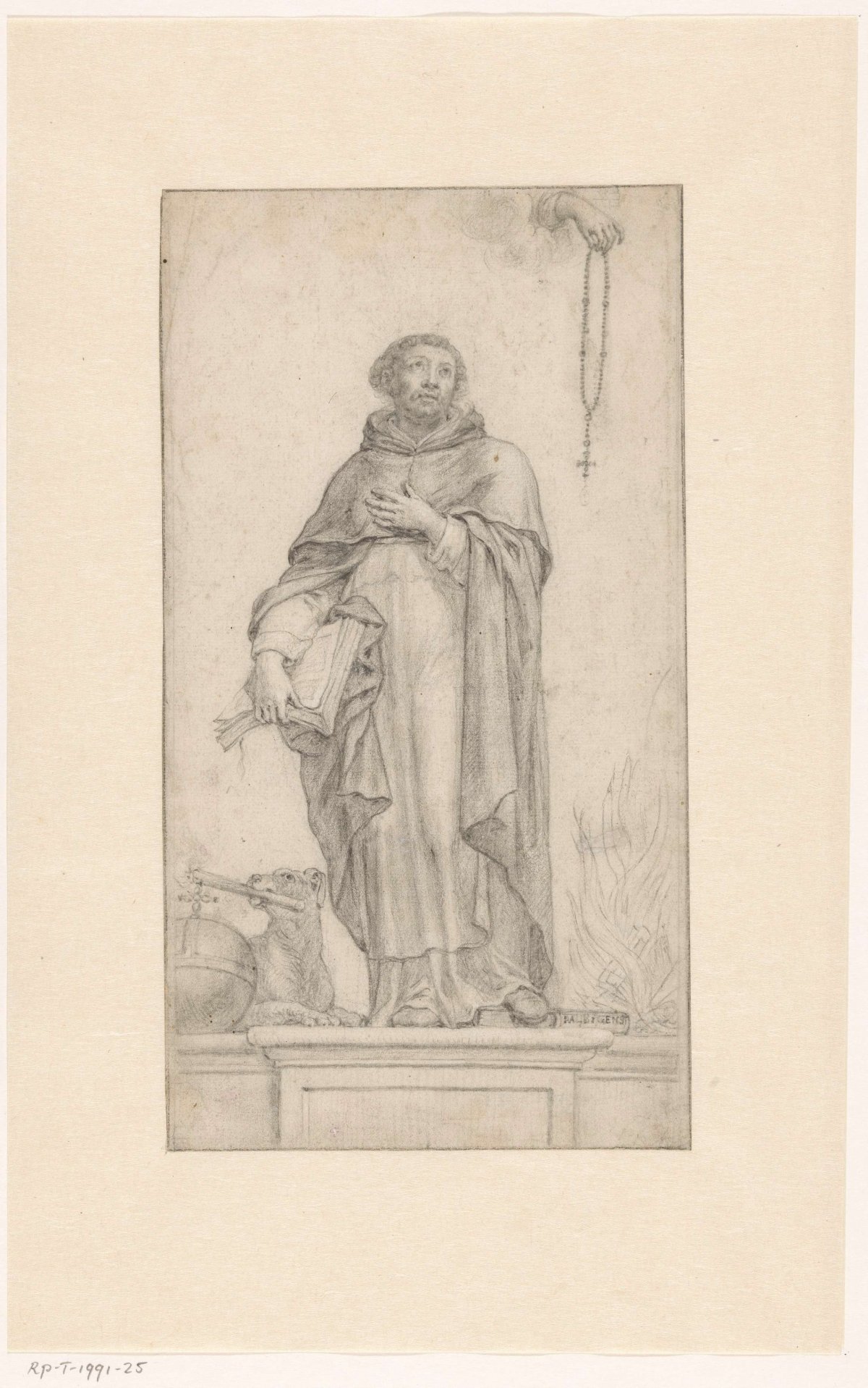 Saint Dominic, standing full-length, anonymous, c. 1600 - c. 1699