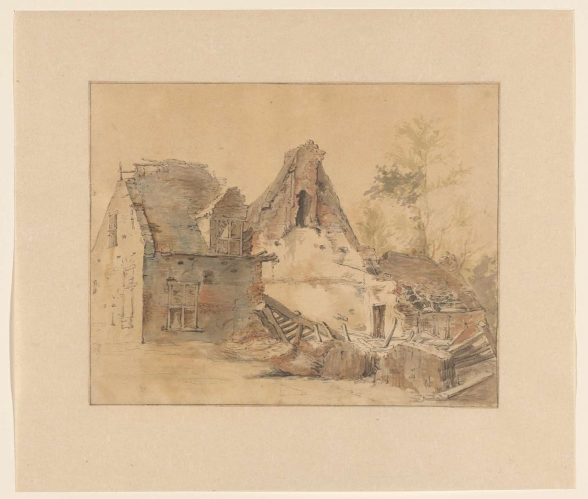 Ruin of a house, Jacob de Vos (1735-1833), 1816