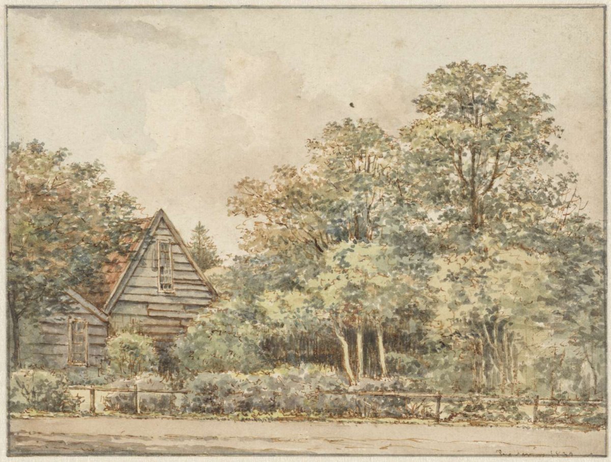 Huis in boomrijke omgeving, Pieter Ernst Hendrik Praetorius, 1830 - 1839