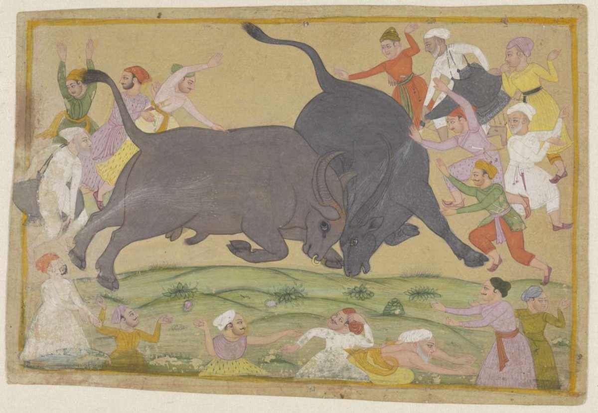 Waterbuffelgevecht, anonymous, c. 1775