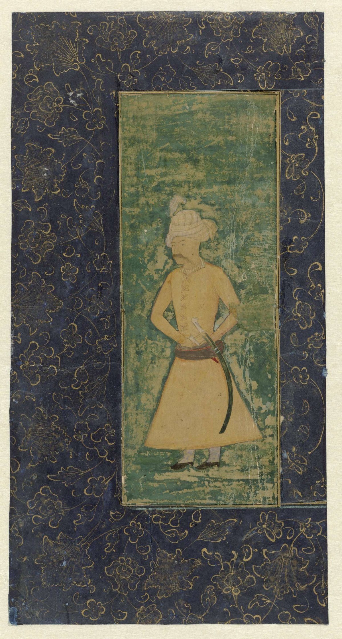 King Shah Abbas, standing with sword, anonymous, 1615 - 1625