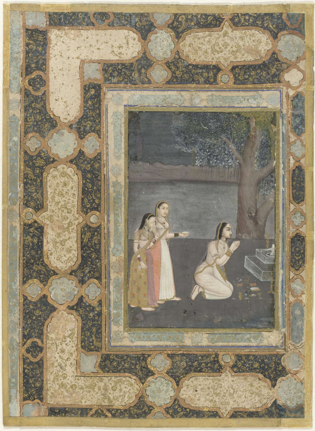 Women worshipping at a linga shrine (Bhairavi ragini), anonymous, 1770 - 1780