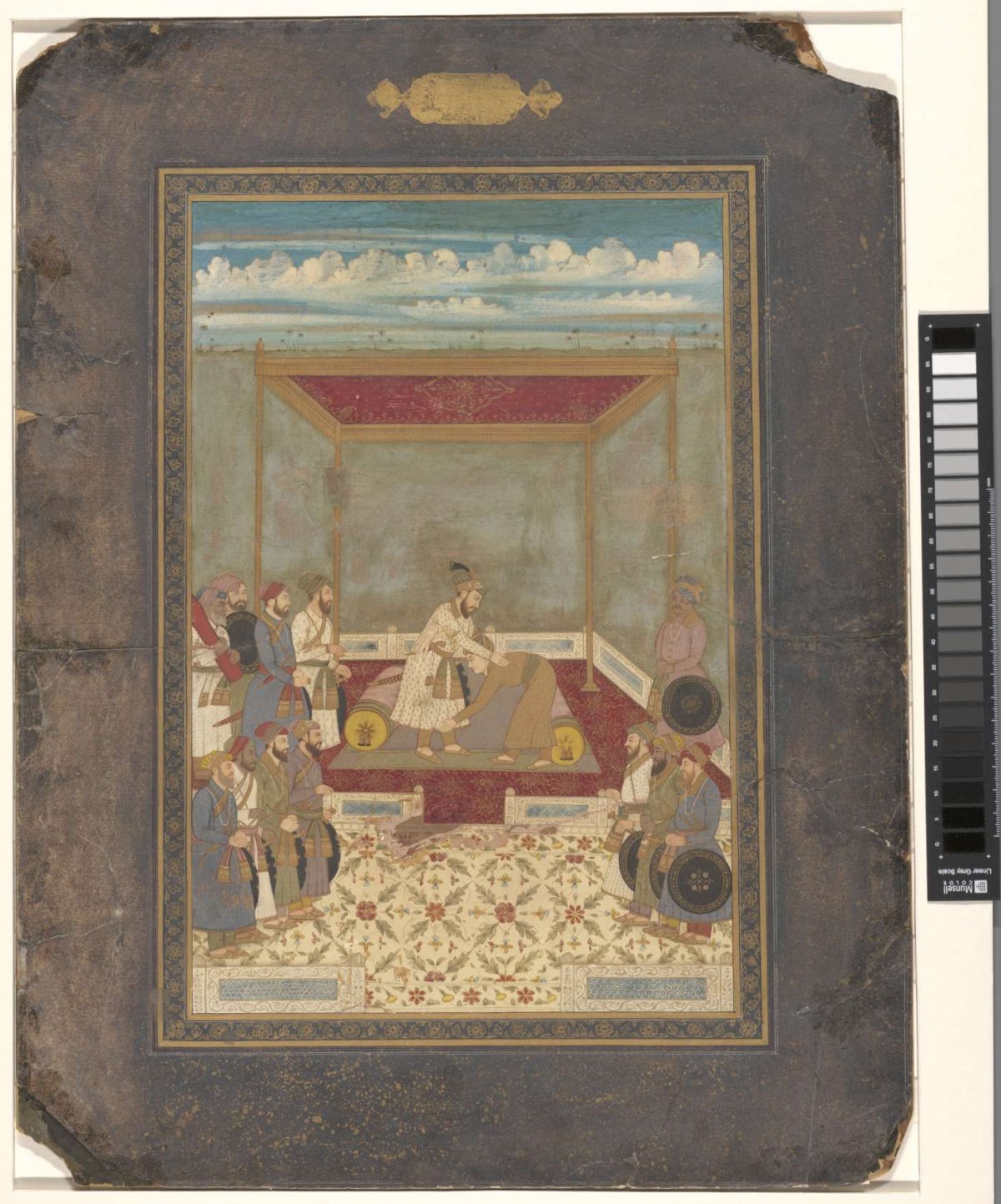 Frost and courtiers on a terrace, anonymous, 1820 - 1840