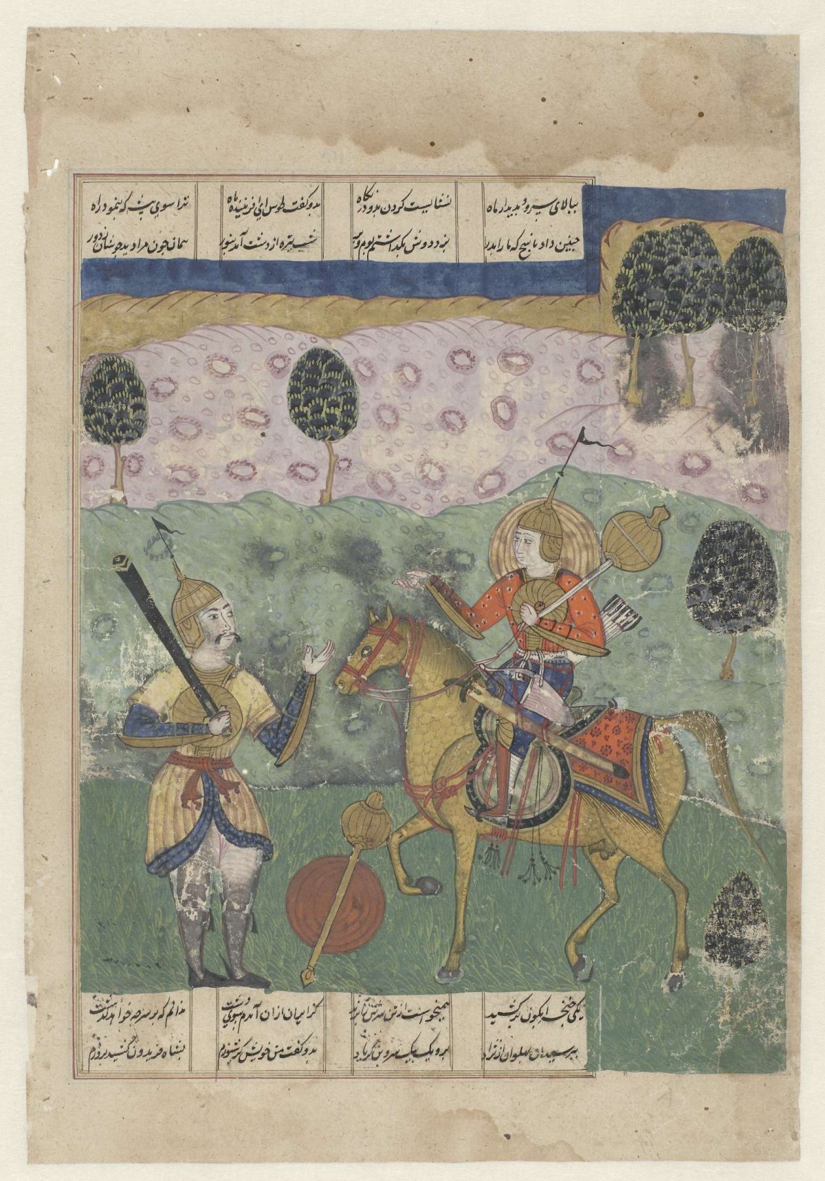Rider meets a warrior, anonymous, 1540 - 1560