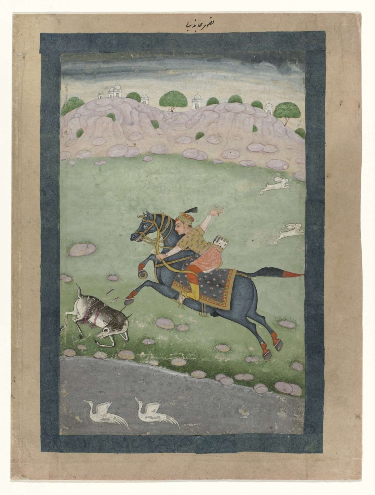 Ruiter te paard, anonymous, 1750