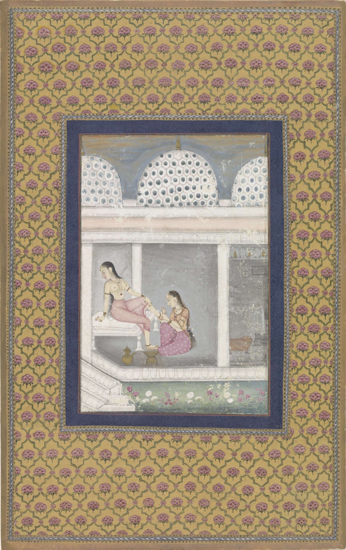 Lady at toilet, anonymous, 1750