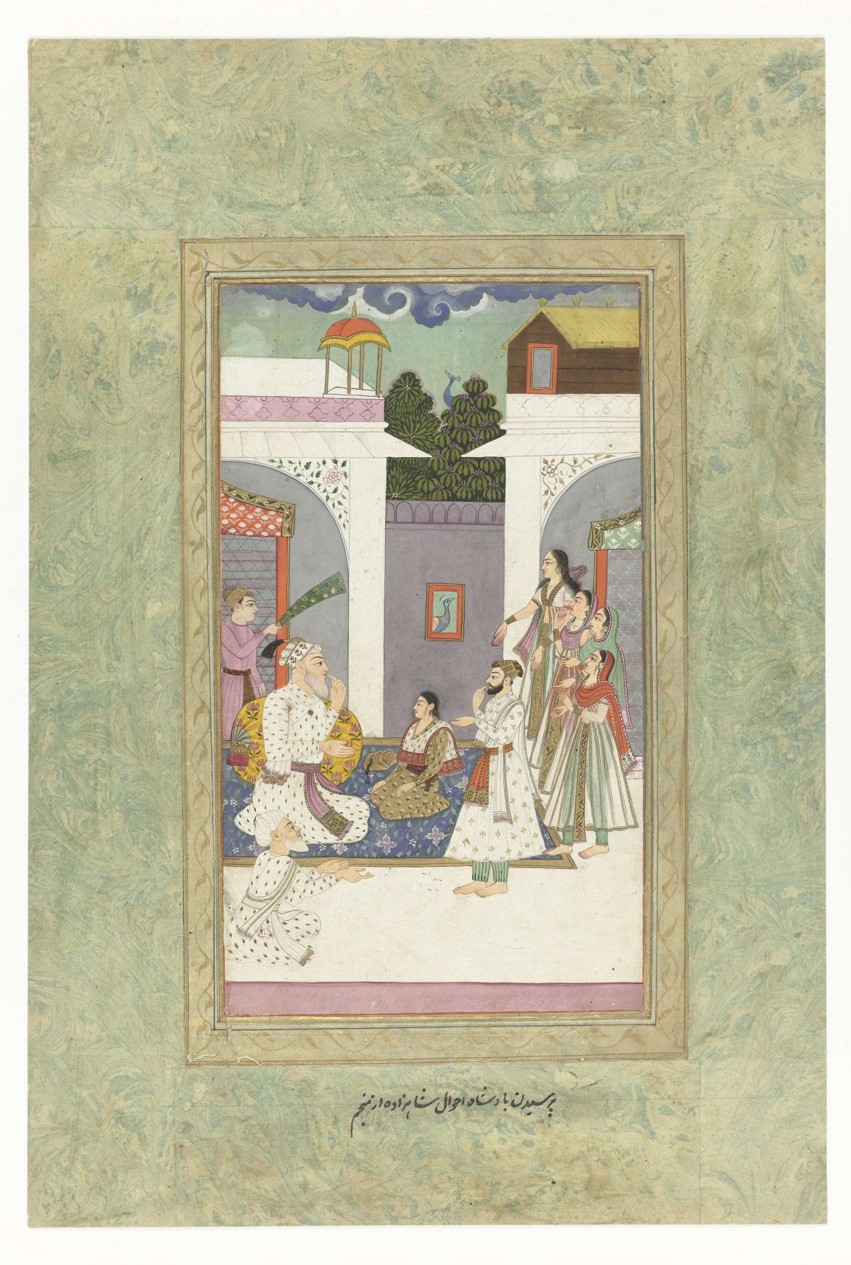 Scene with astrologer, anonymous, c. 1715 - c. 1735