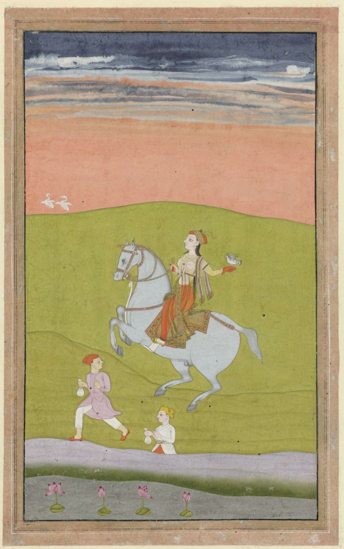 Queen Chand Bibi on horseback, anonymous, 1780