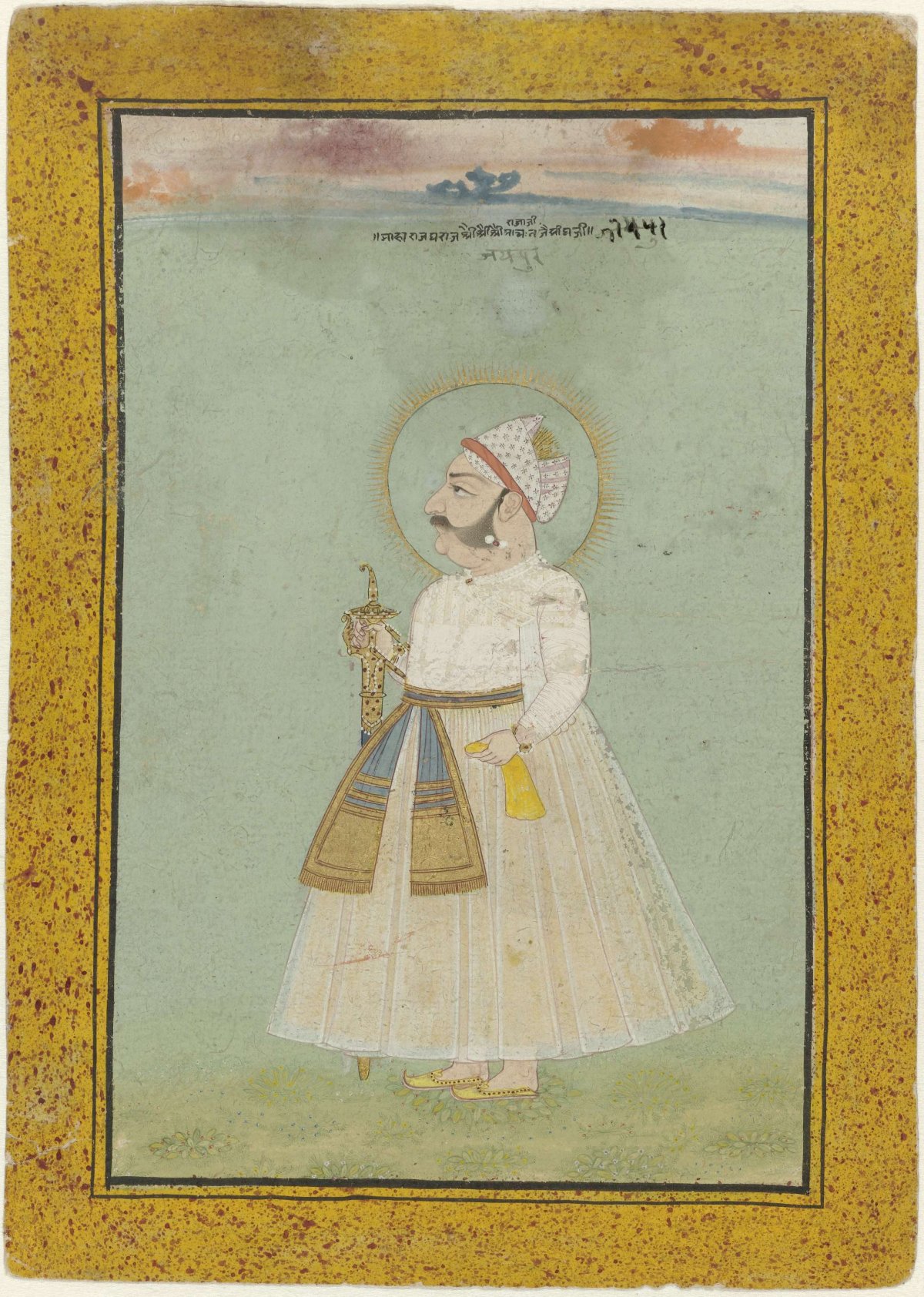 Portrait of Jaisingh, founder of Jaipur, anonymous, c. 1830