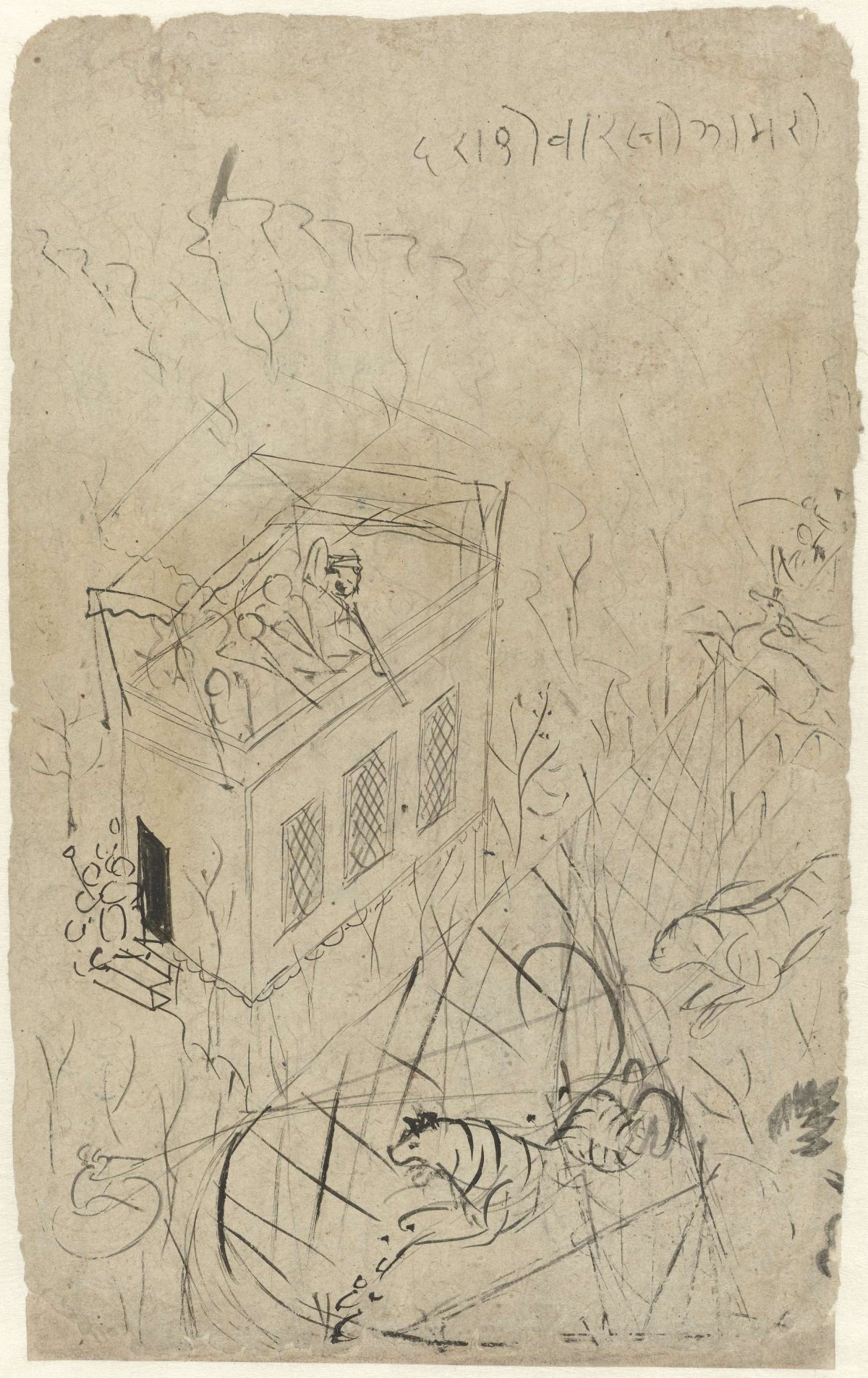 Tijgerjacht, anonymous, c. 1830