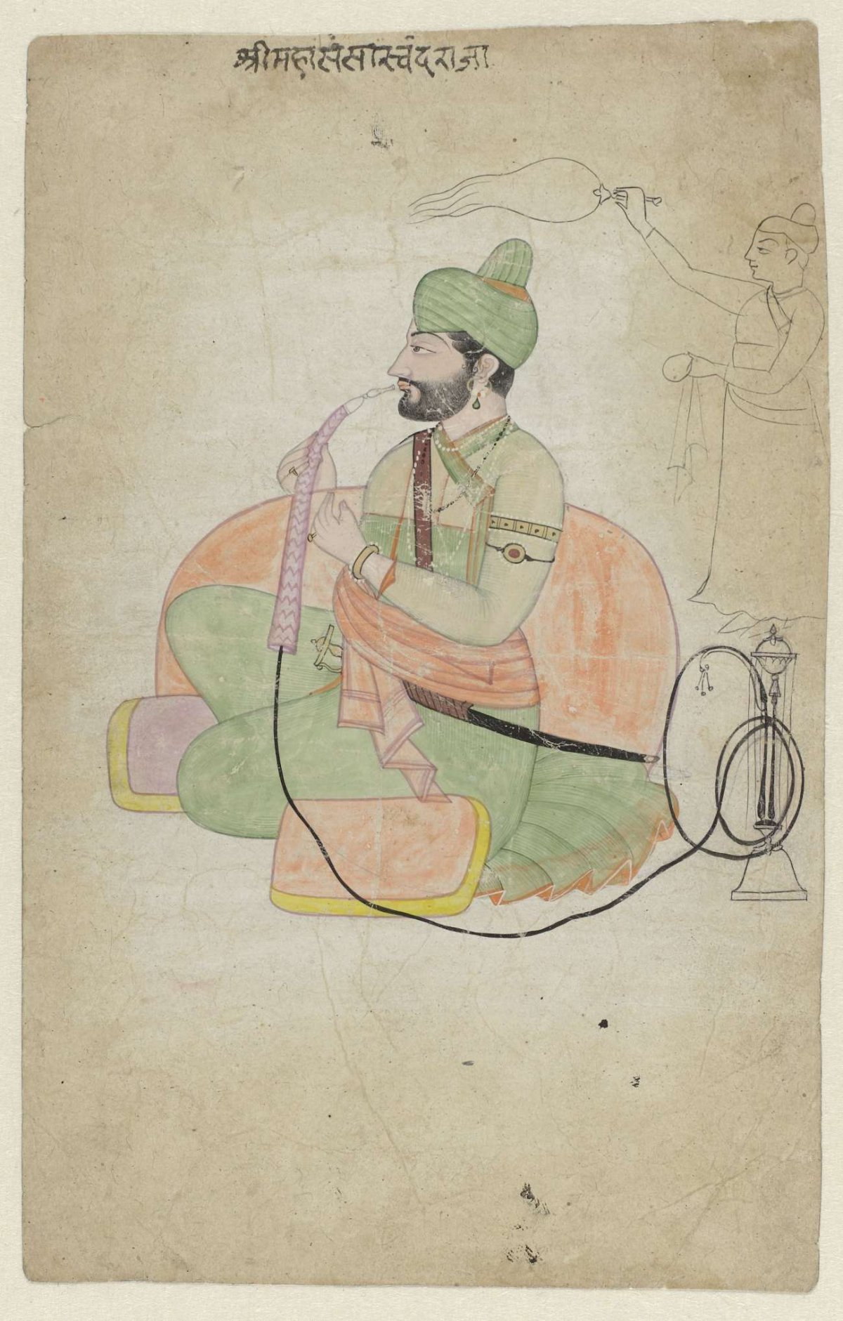 Portrait of Sansar Chand, posthumously, anonymous, 1830