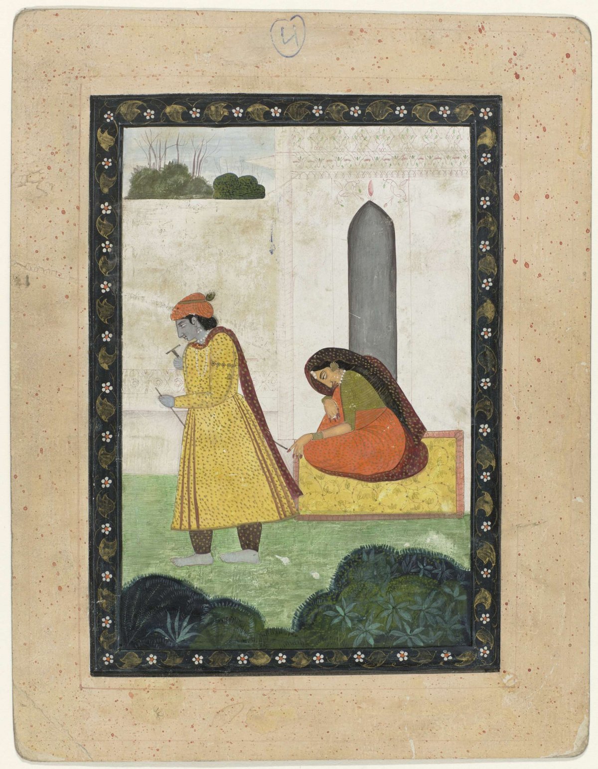 Krishna verlaat Radha, anonymous, 1800 - 1820