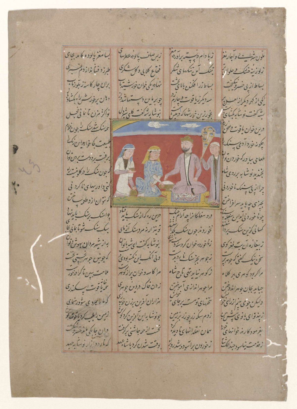 Iskander with two ladies, anonymous, 1490 - 1510