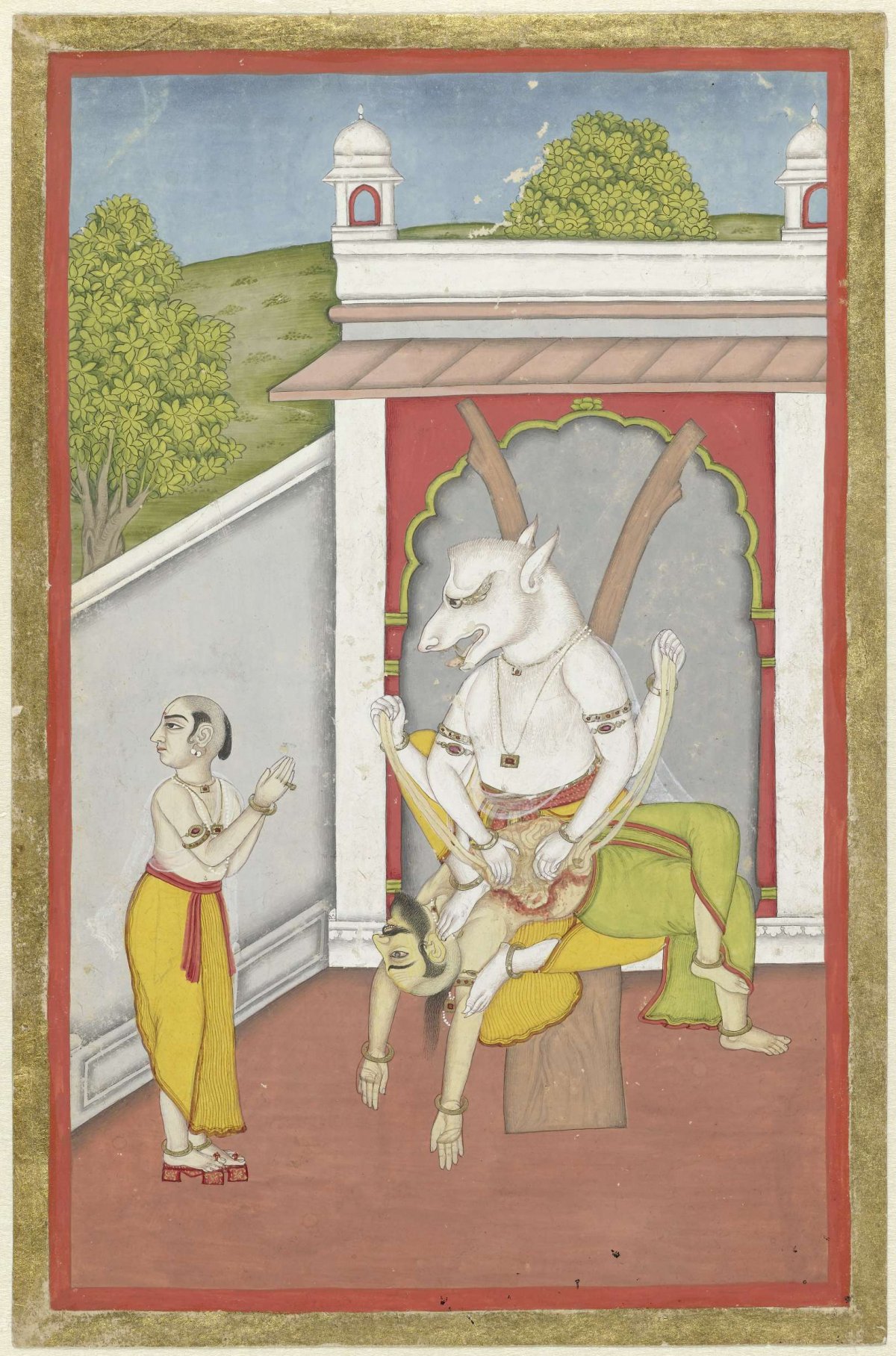 Narasimha (the man-lion incarnation of Vishnu), anonymous, 1790 - 1810