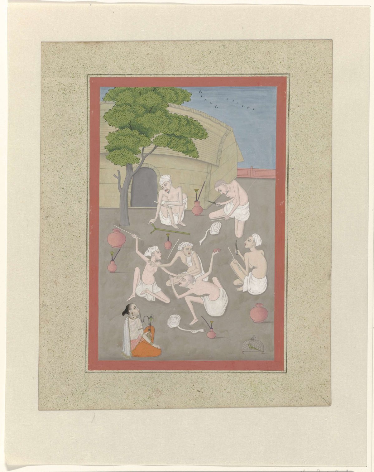 Vechtende yogi's, anonymous, 1810 - 1830