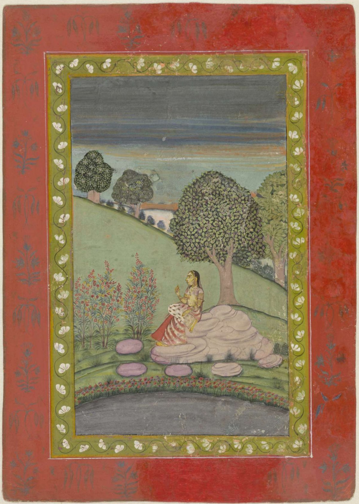 Lady on rock, anonymous, 1700 - 1800