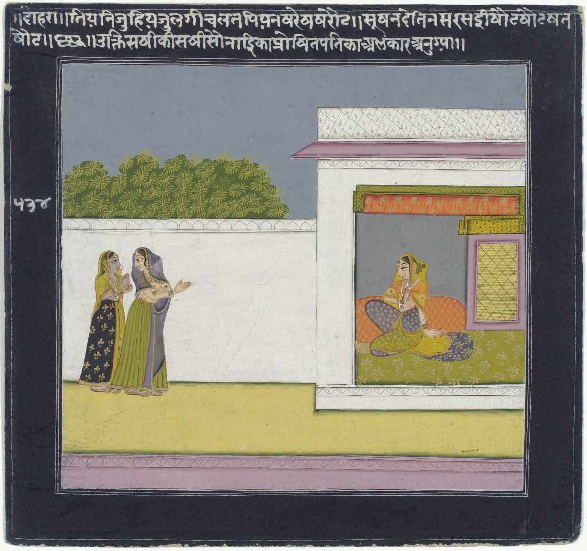 Two ladies visit a friend in the evening, anonymous, 1775