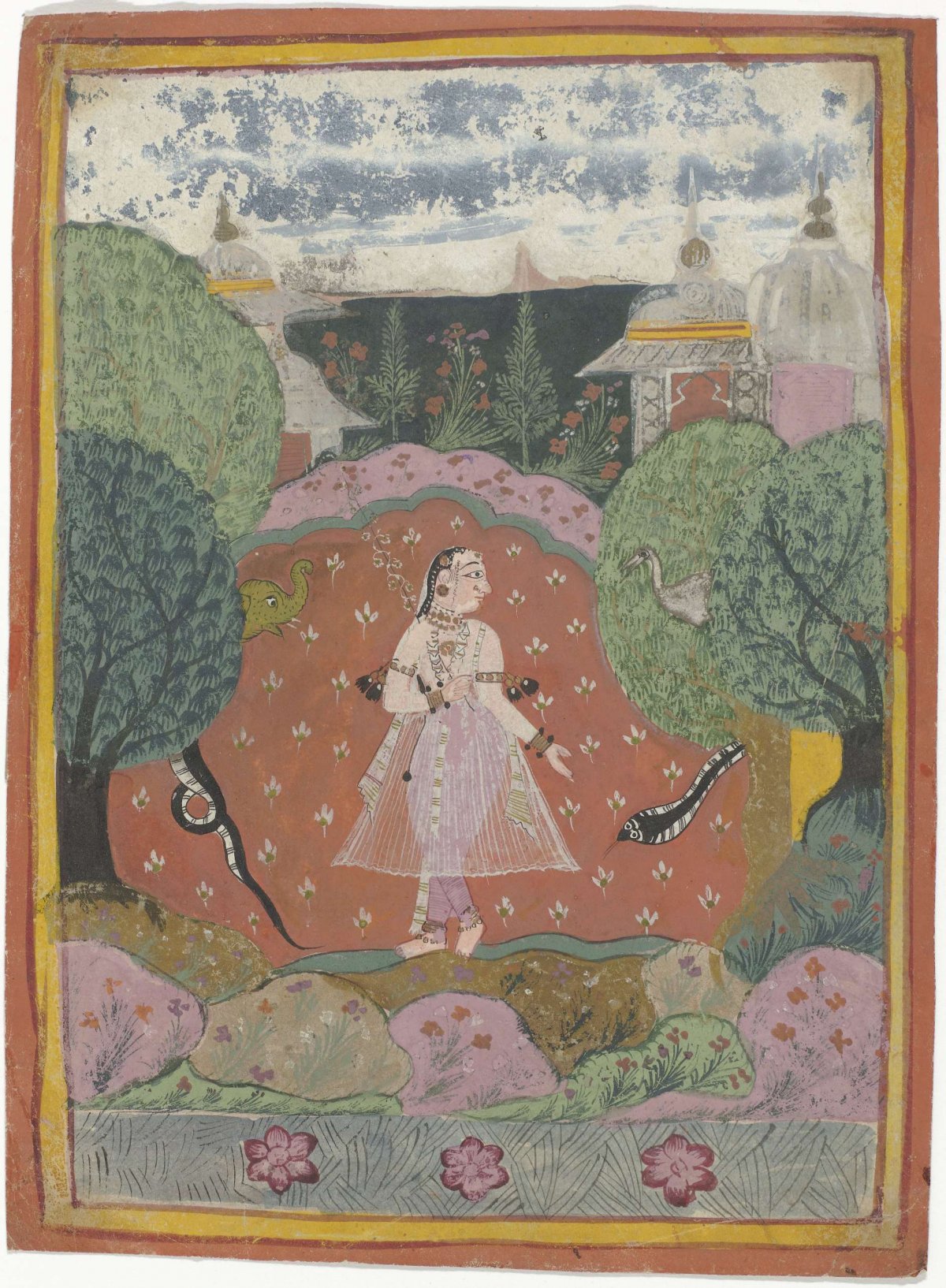 Asavari ragini(?), anonymous, 1710 - 1730