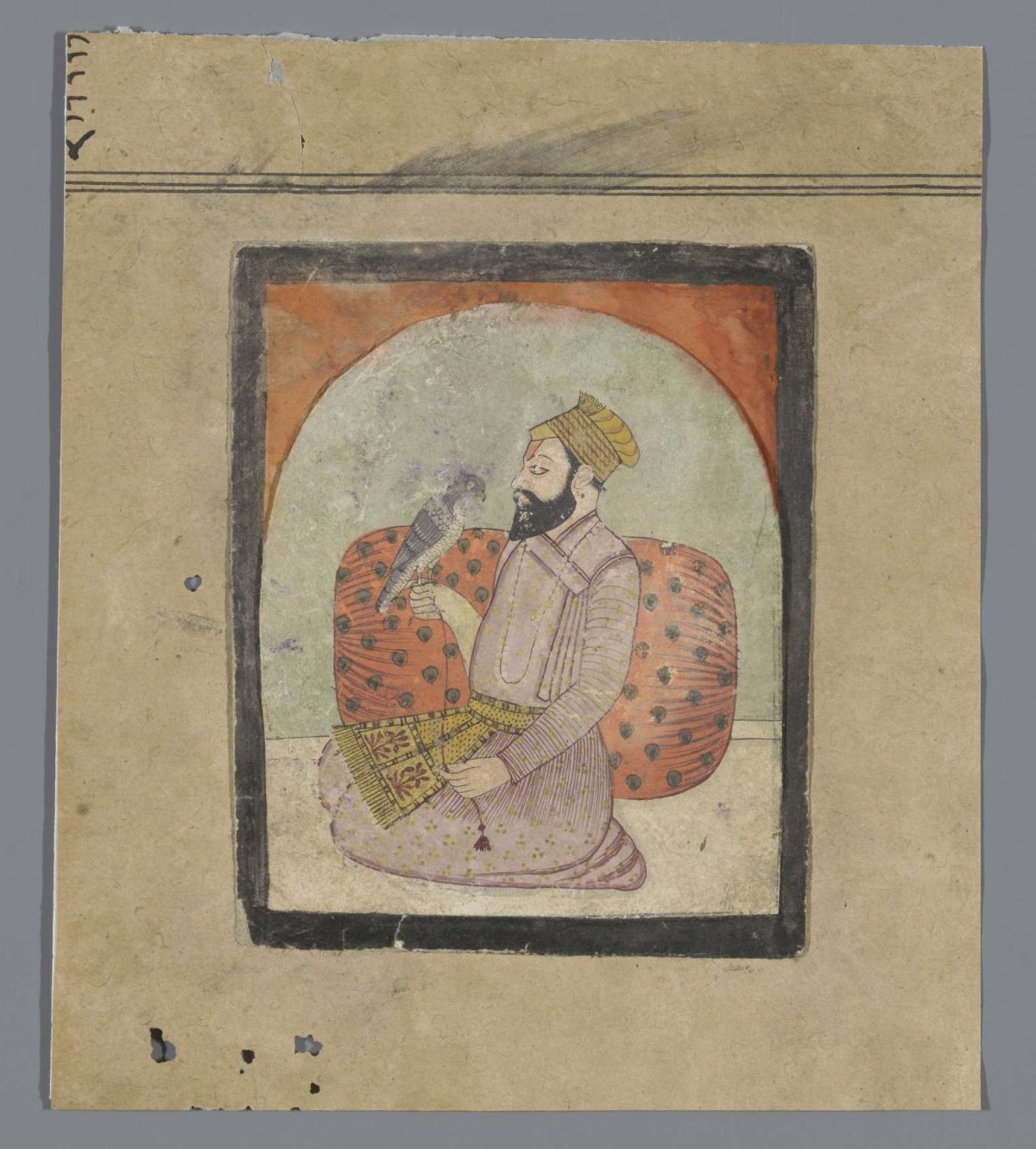 A Hindu man with a hawk, anonymous, c. 1700 - c. 1800