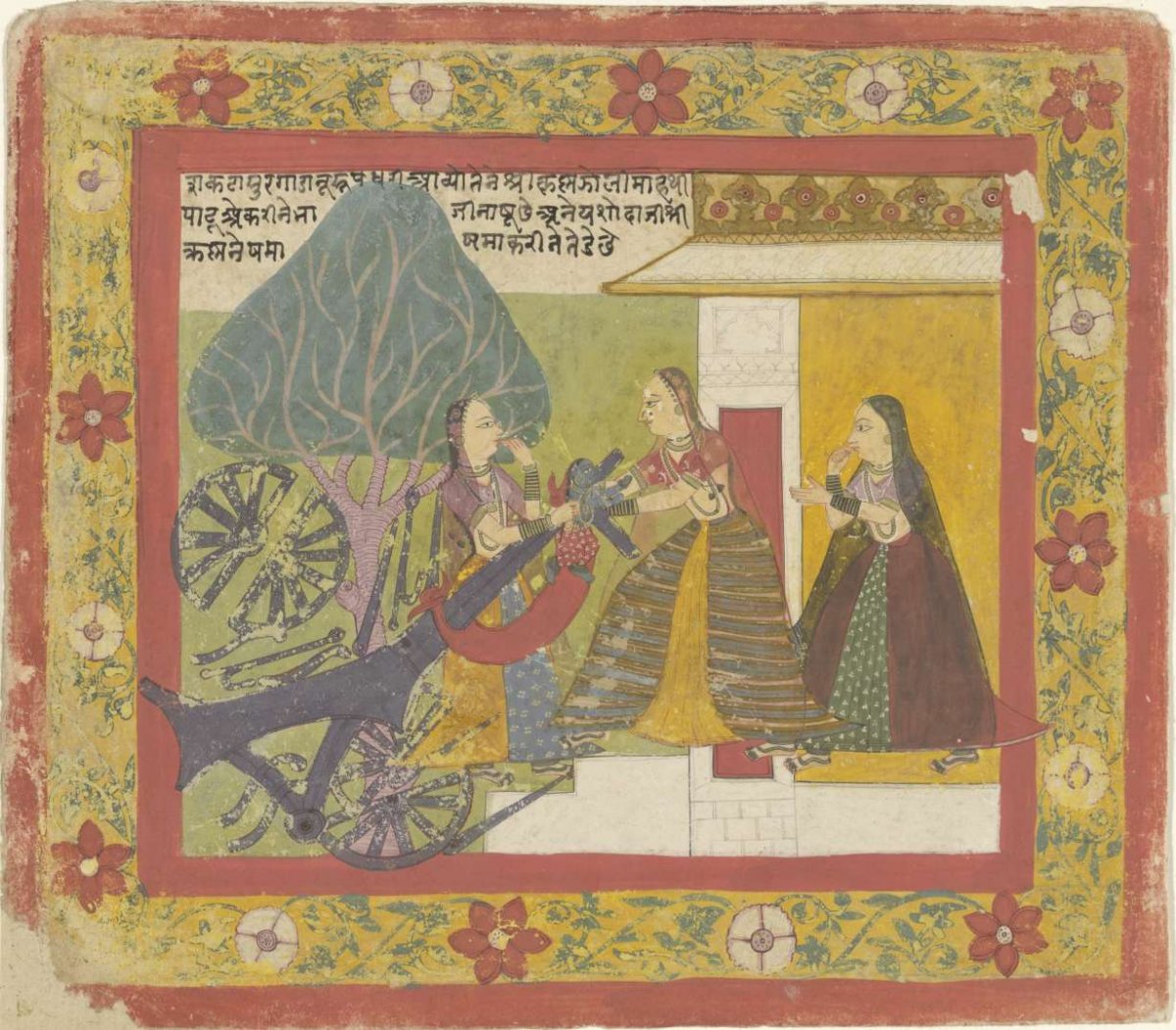Krishna destroyed the wagon demon, anonymous, c. 1620