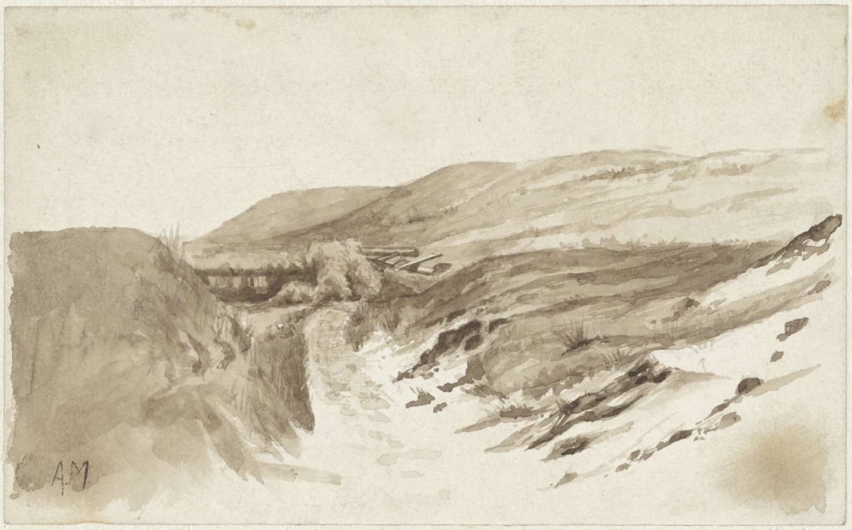 Hilly landscape, Anton Mauve, 1848 - 1888