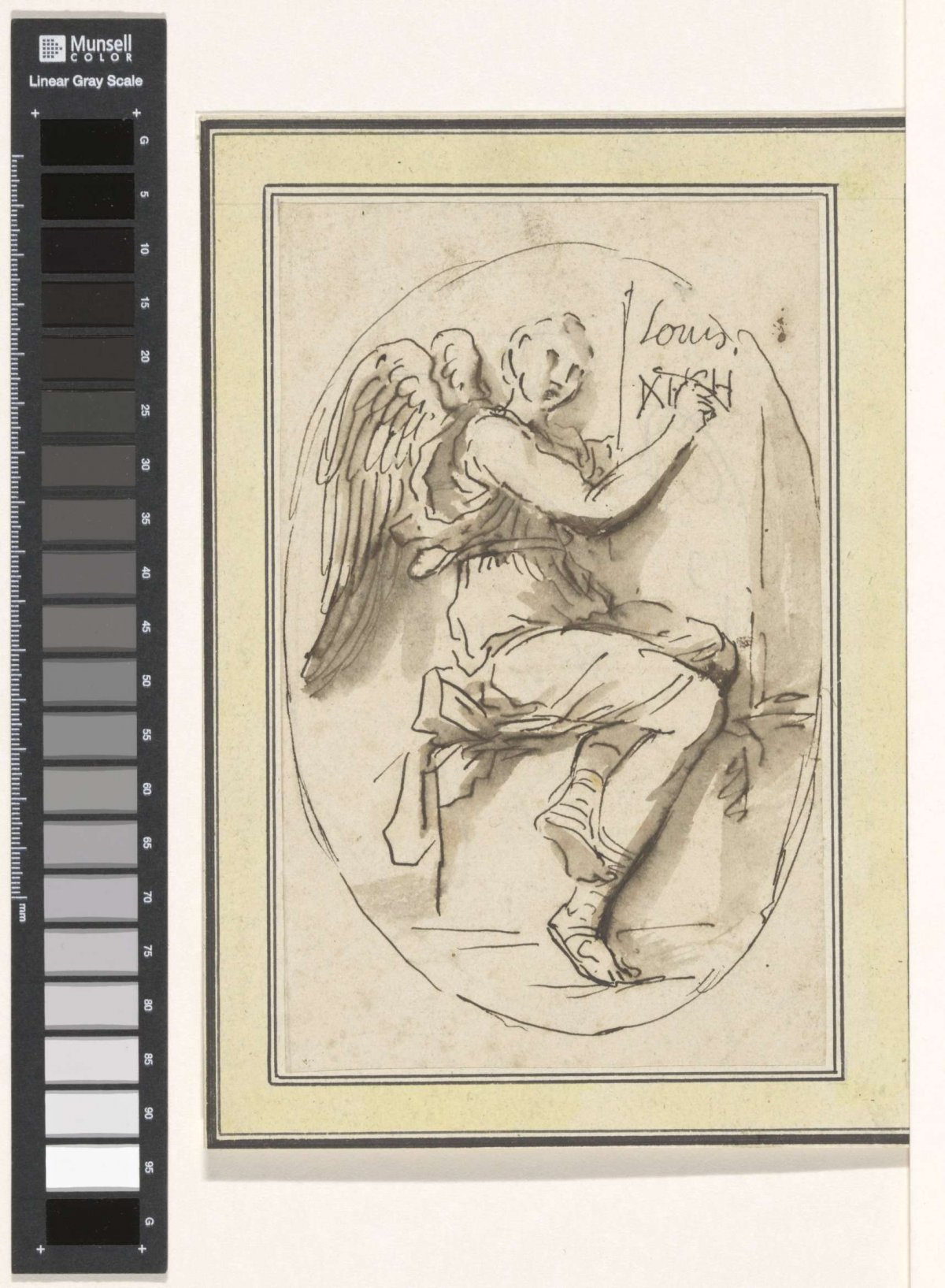 Schrijvende engel, anonymous, 1770 - 1799