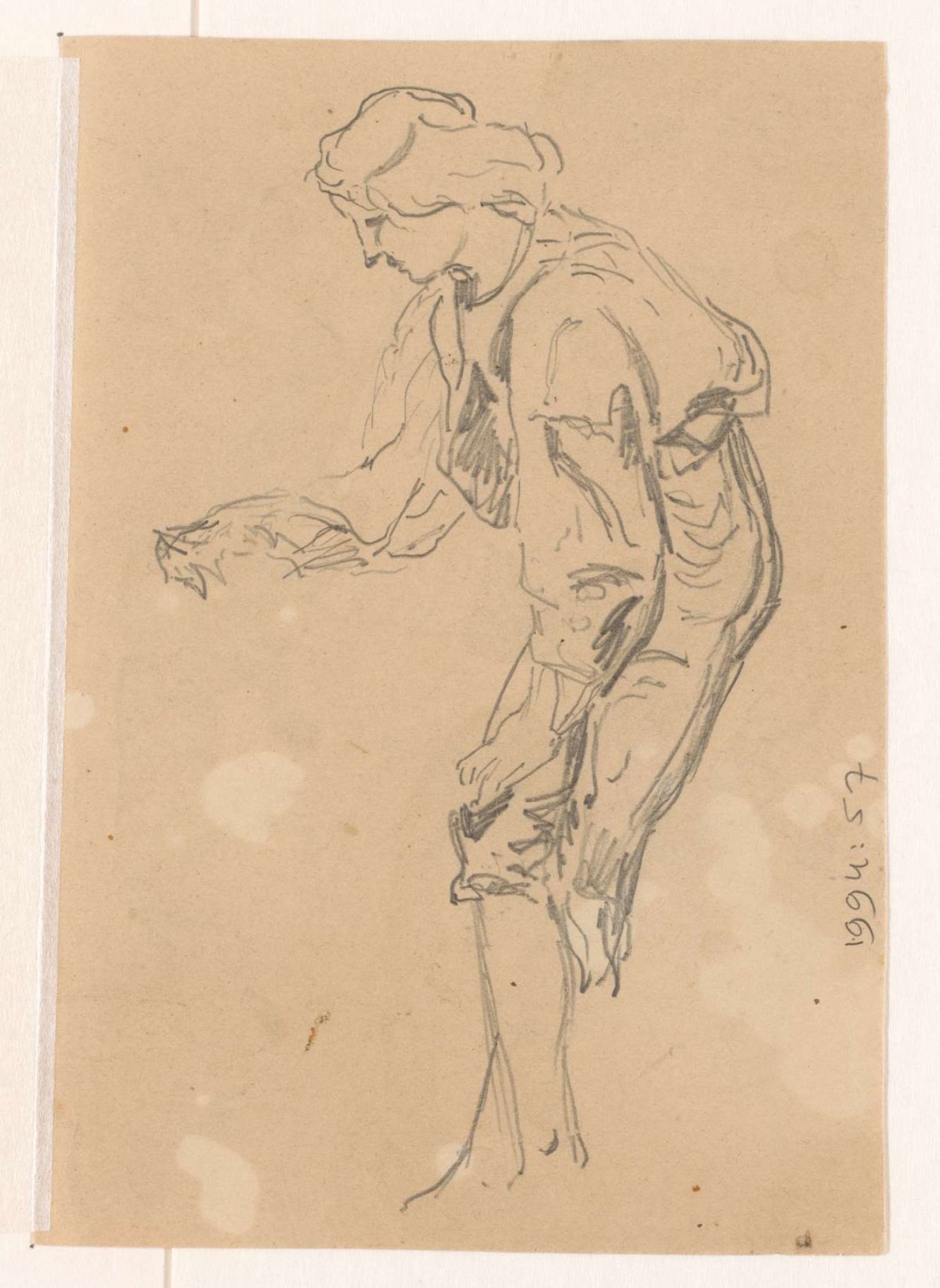 Figuurstudie, Johannes Tavenraat, 1819 - 1881