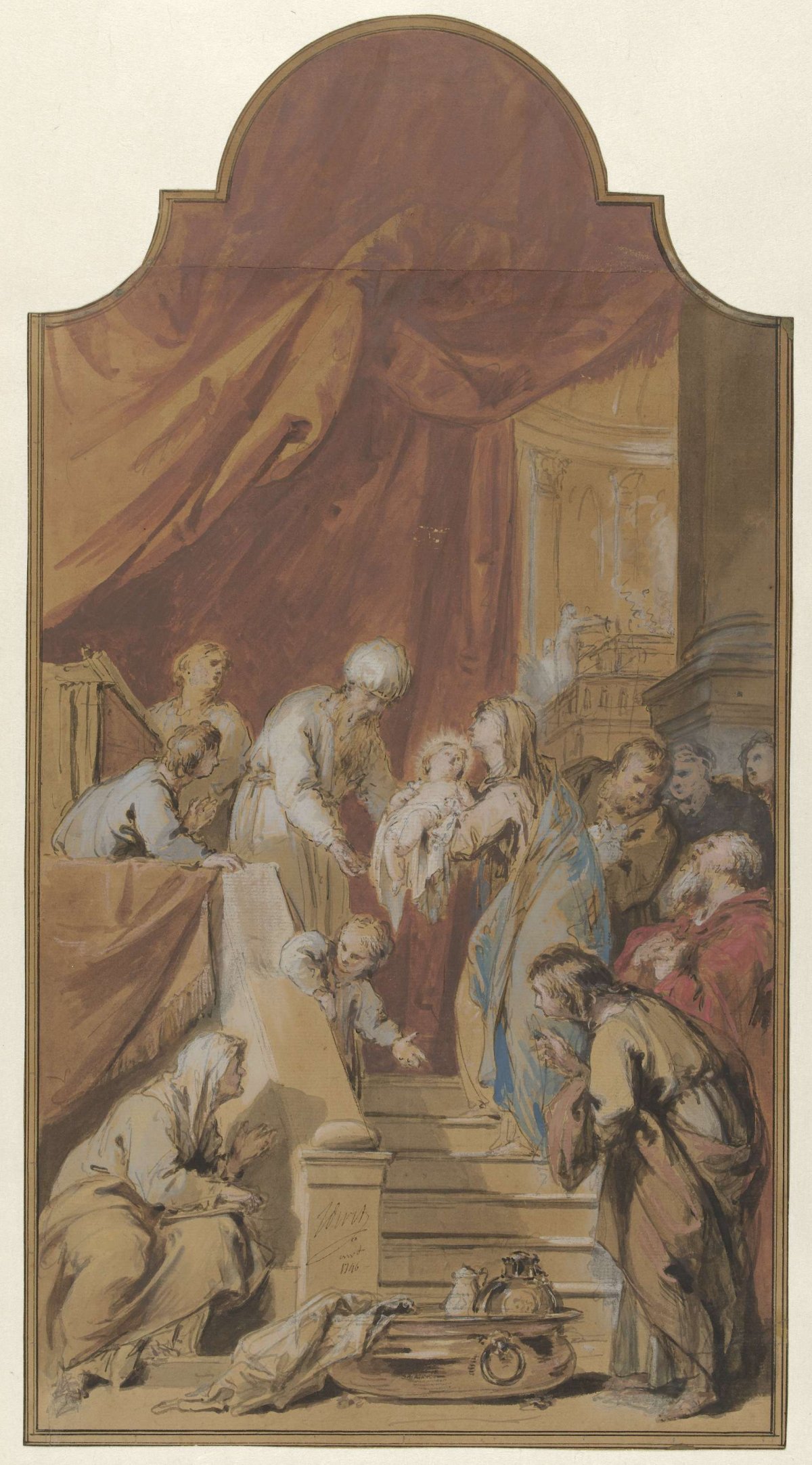 The Mission in the Temple, Jacob de Wit, 1746