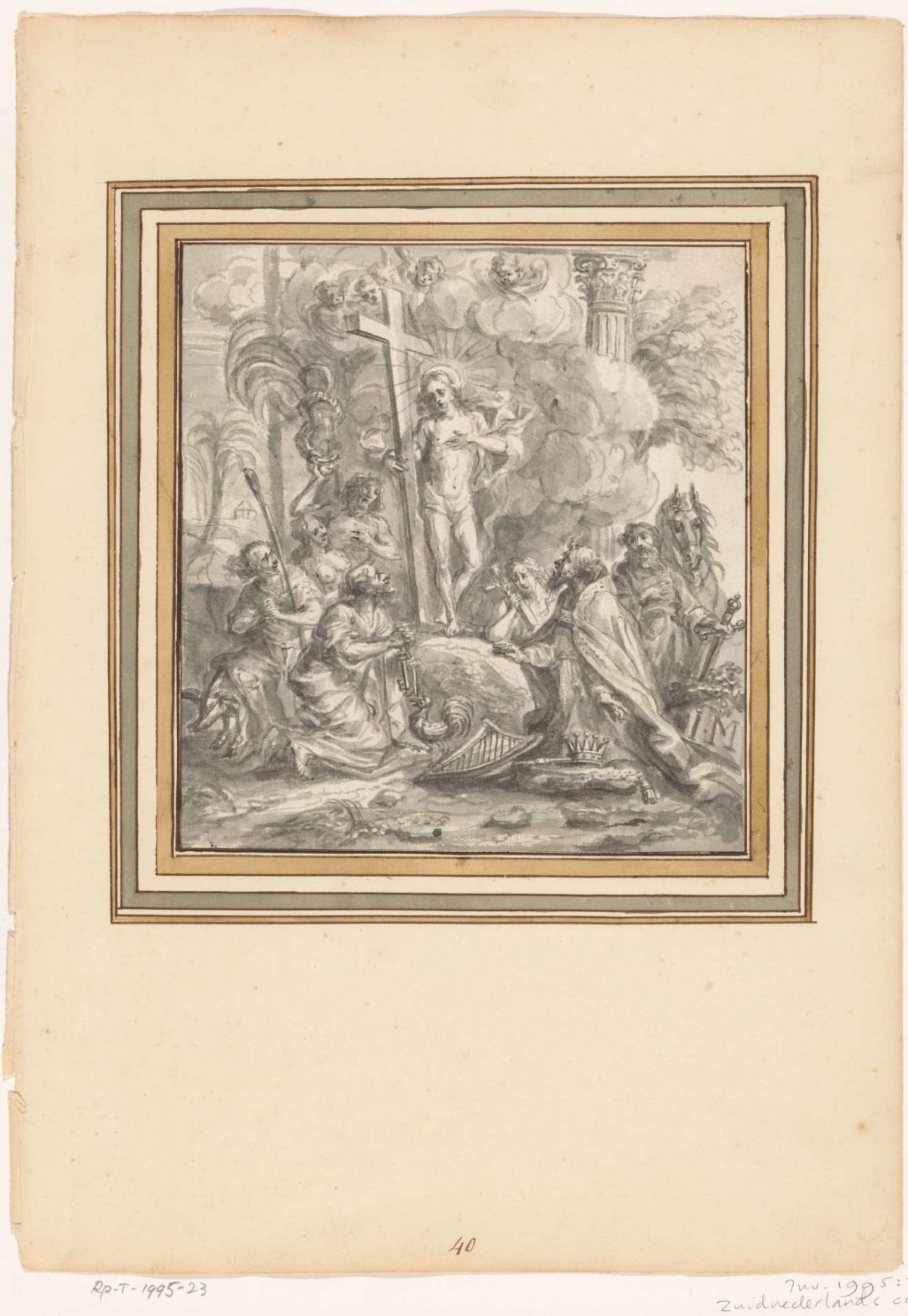 Christ in Limbo with Adam and Eve, the Prodigal Son, Peter, King David, Mary Magdalene and Paul, anonymous, c. 1700