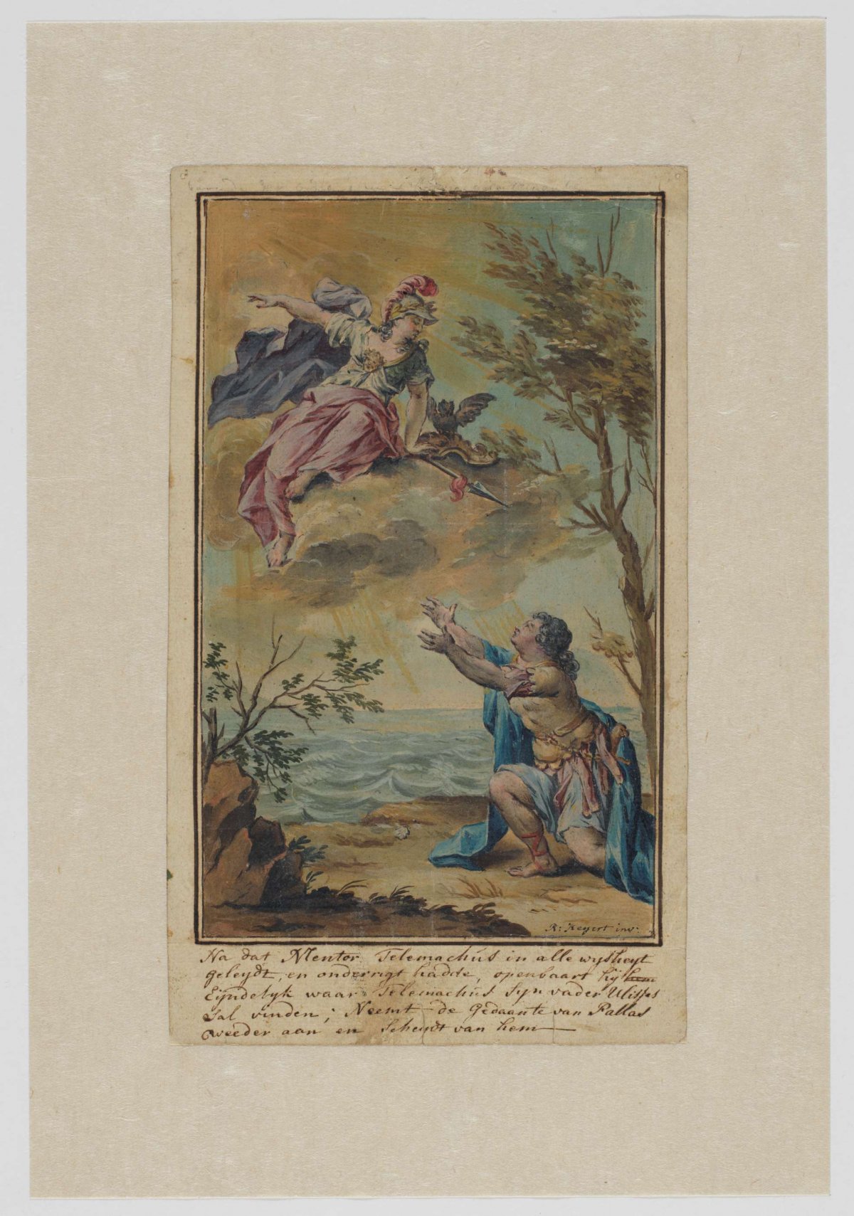 Mentor bids farewell to Telemachus, Rienk Keyert, 1719 - 1775
