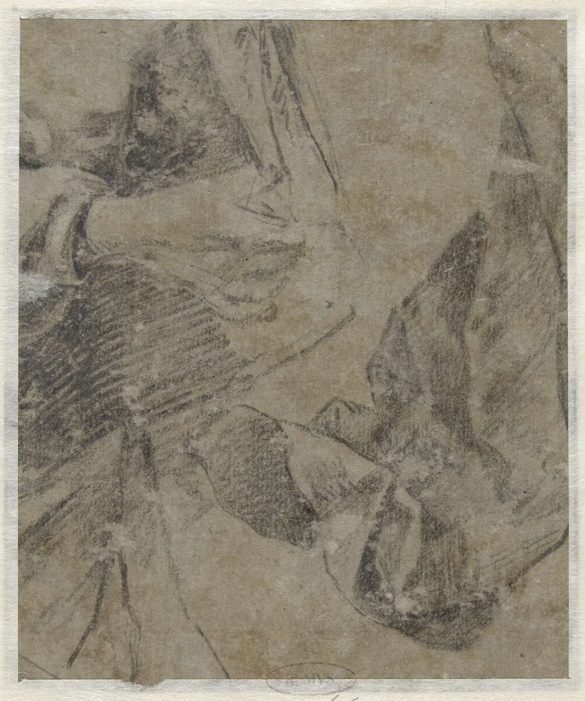 Drapery study and a hand, Gaspar de Crayer, 1584 - 1669