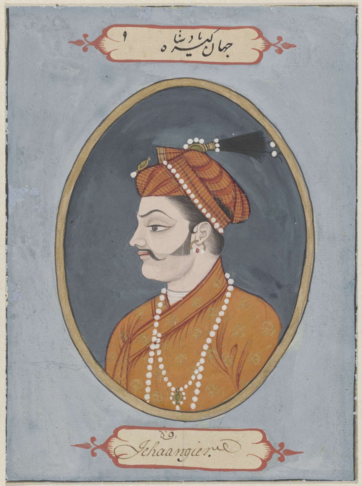 Portrait of the grand mogul Jehangir, anonymous, c. 1720