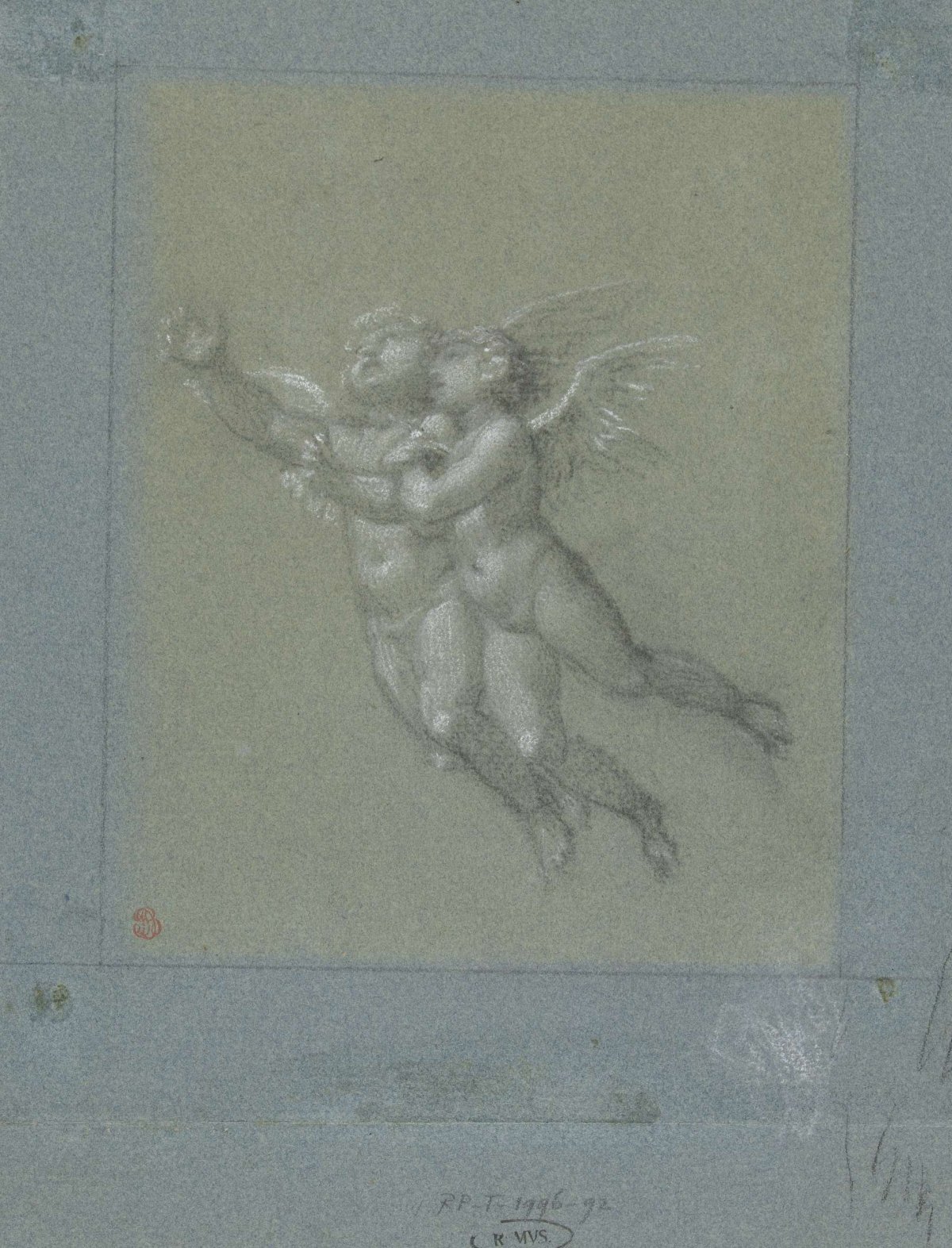 Two flying putti, Pierre Prud'hon, 1798 - 1801