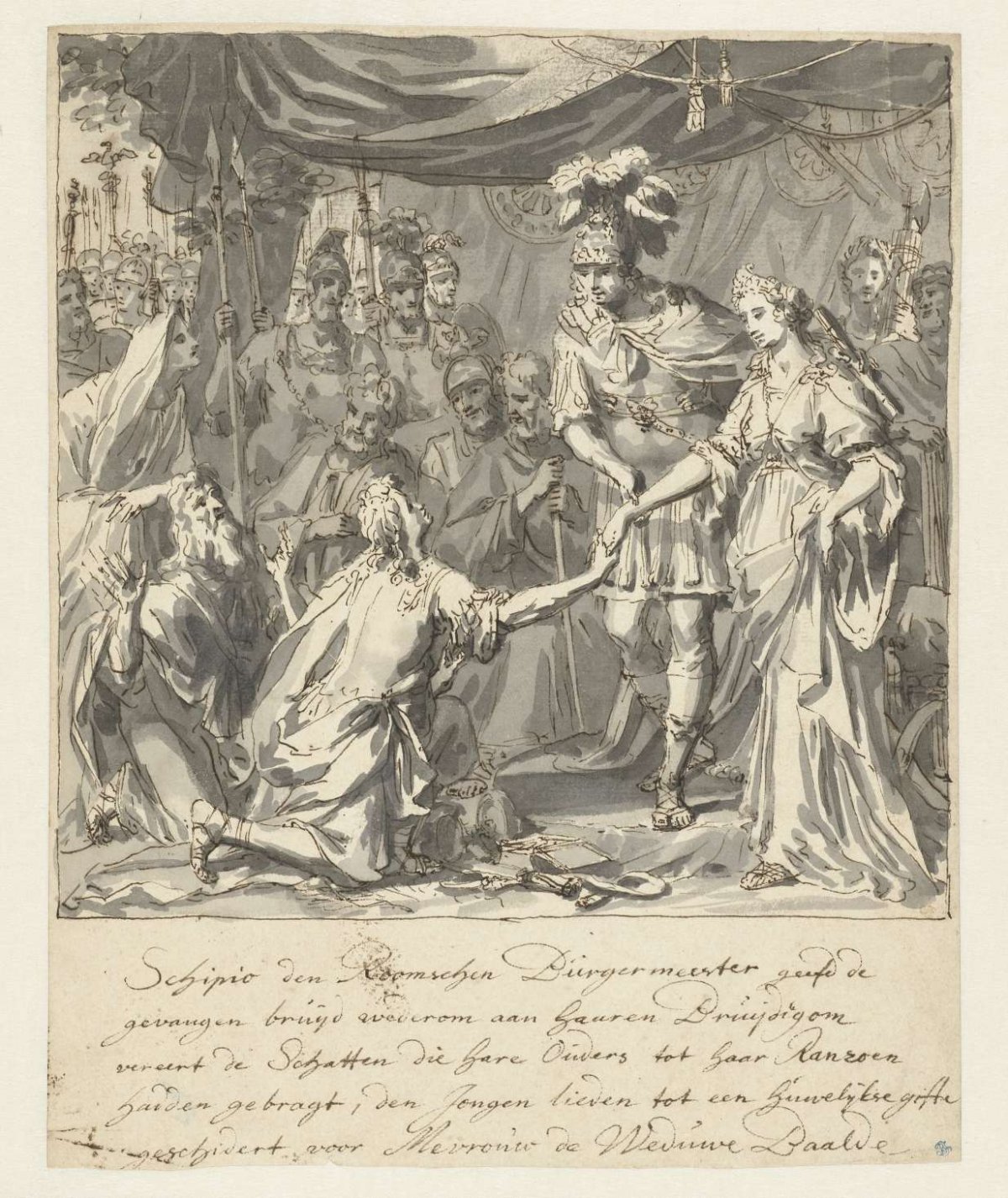 The magnanimity of Scipio, Philip Tidemann, 1667 - 1705