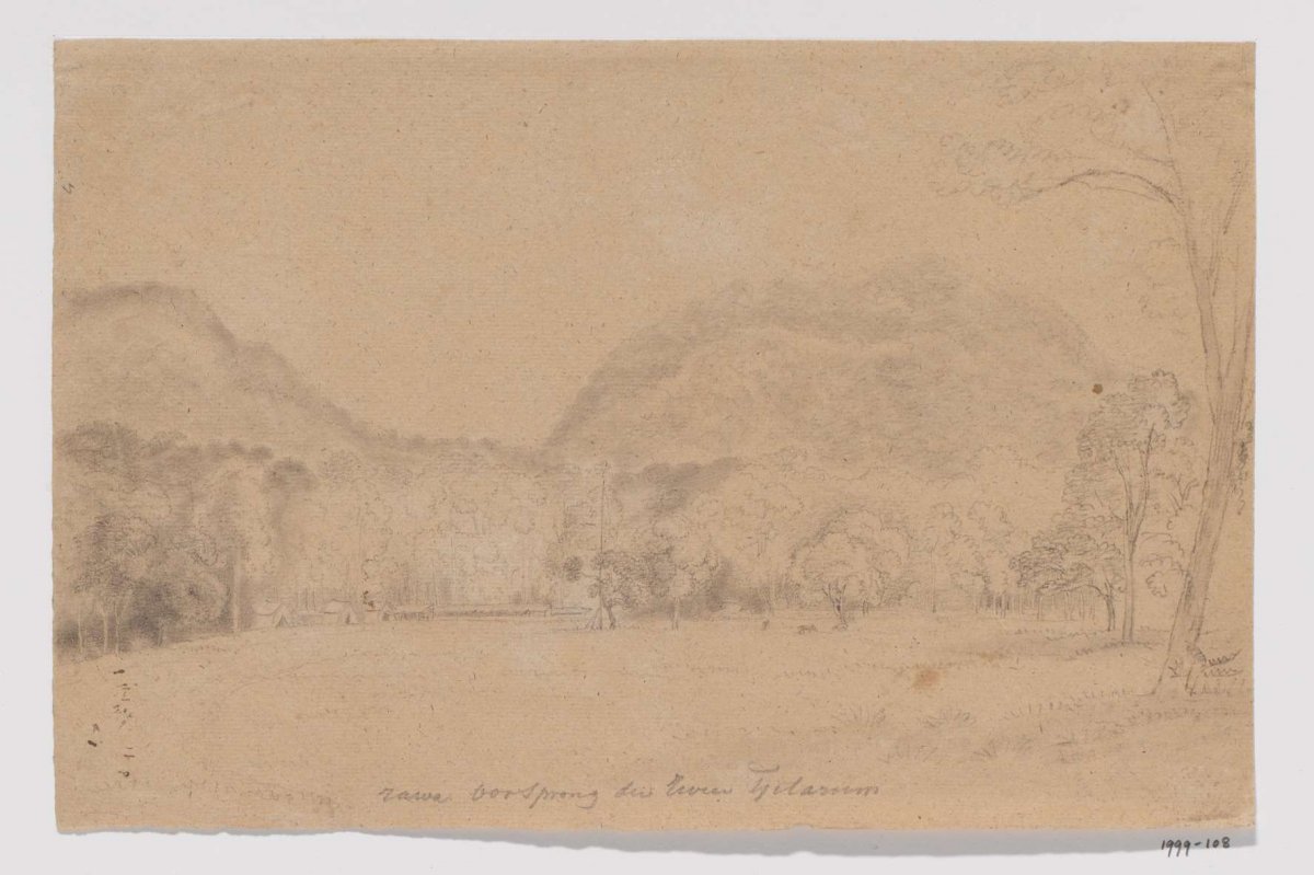 Origin of the river Citarum, Priangan, West Java, Adrianus Johannes Bik, c. 1816 - c. 1846