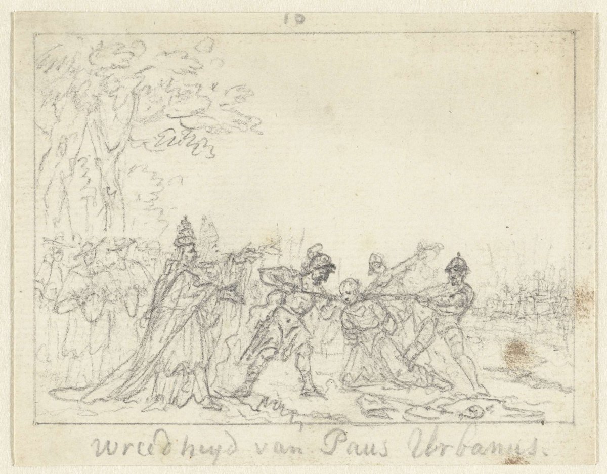 Henrik II the Saint does penance by flagellation, Simon Fokke, 1722 - c. 1784