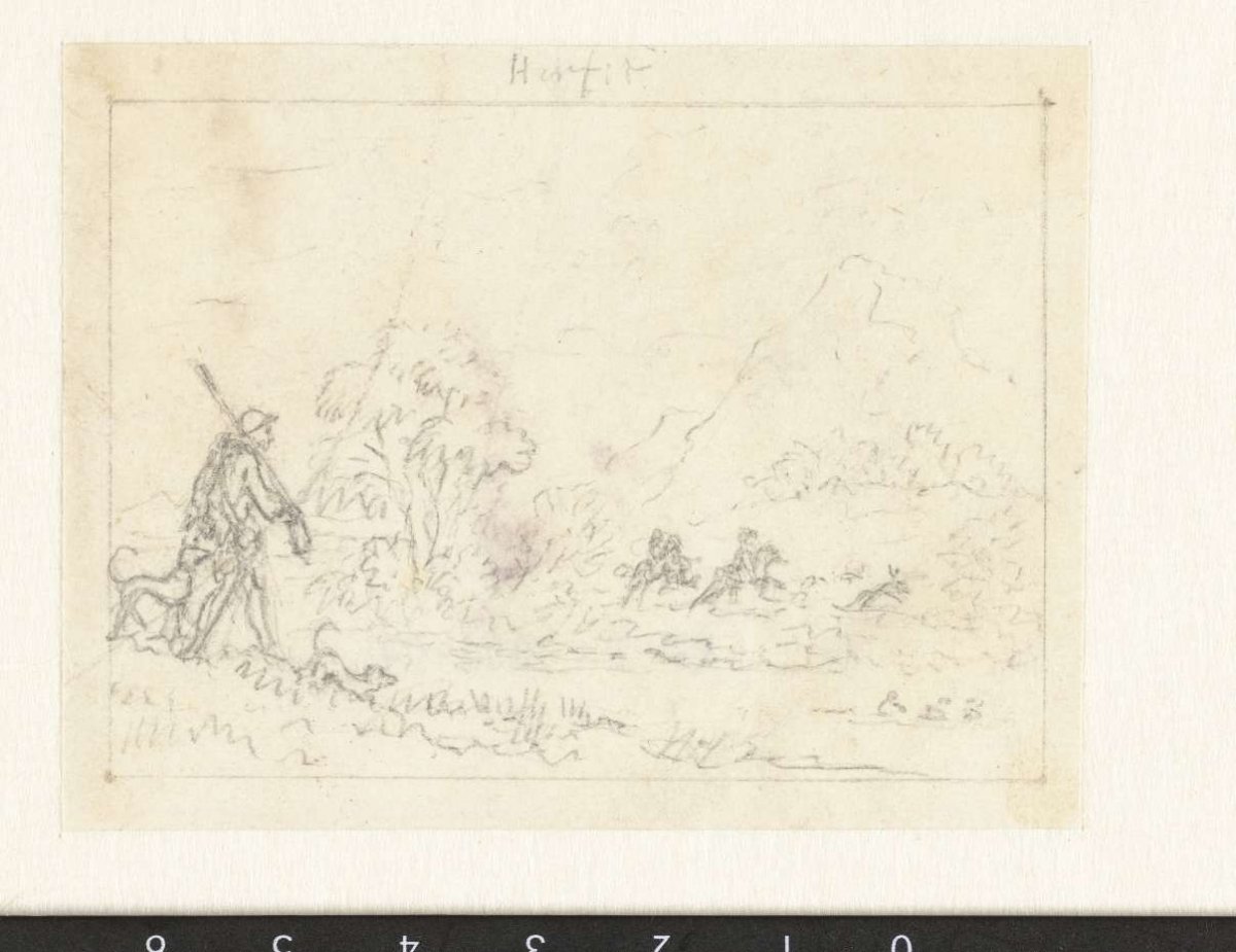 Autumn: depiction of hunting, Simon Fokke, c. 1722 - c. 1784