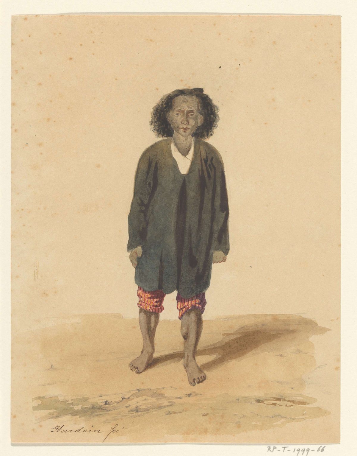 Standing man from Kisar (eastern Indonesia), Ernest Alfred Hardouin, c. 1837 - c. 1854